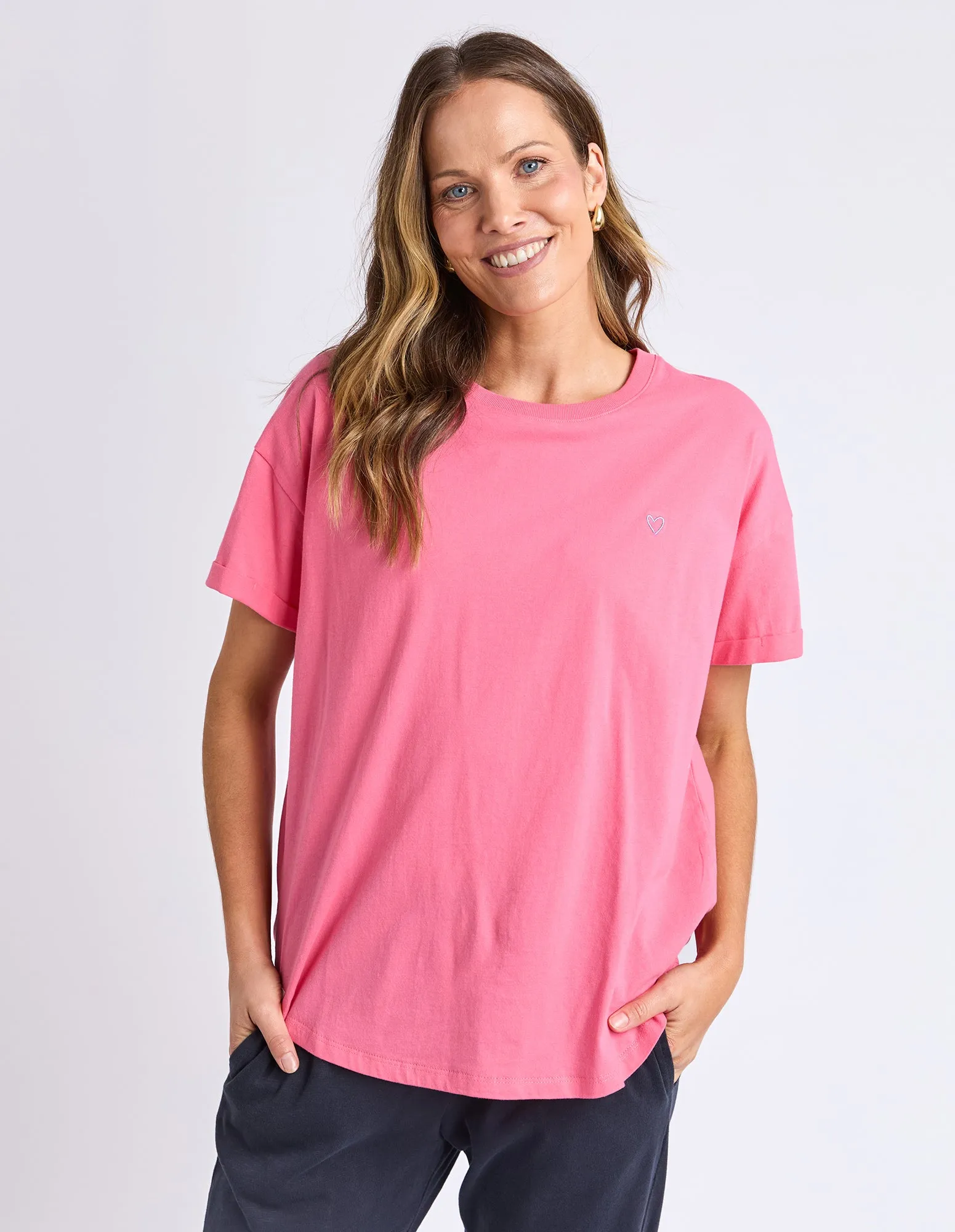 Halli Short Sleeve Tee Azalia Pink sold by Elm Lifestyle