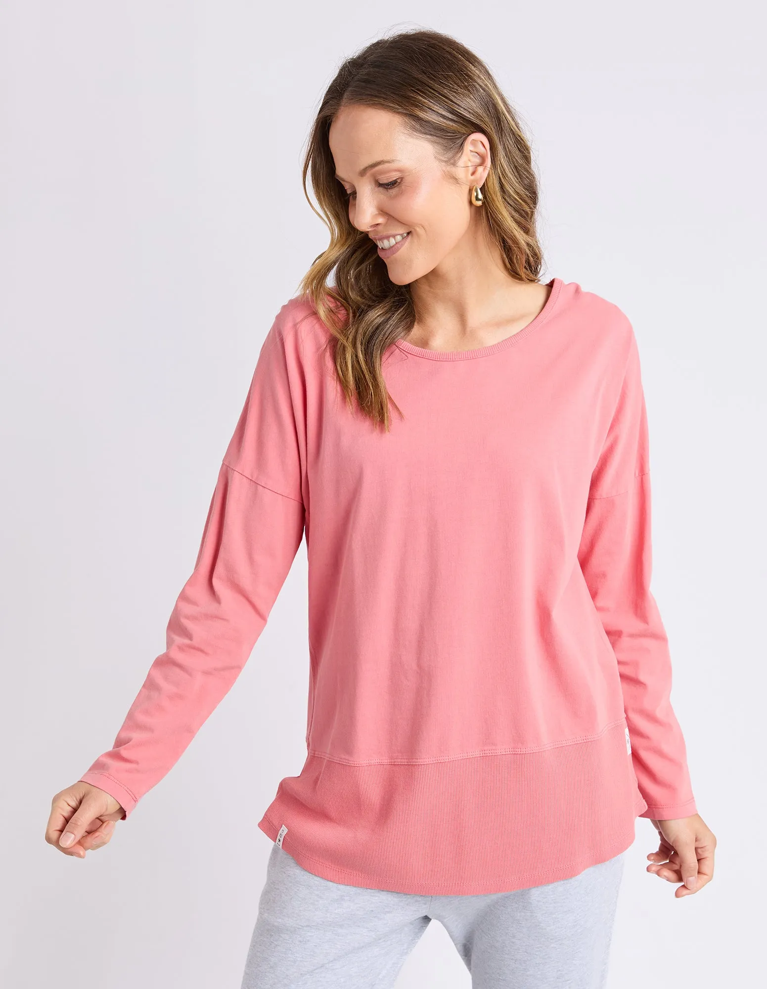 Rib Long Sleeve Cosy Coral sold by Elm Lifestyle