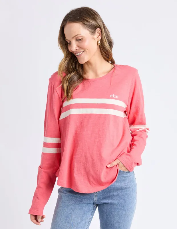 Adora Long Sleeve Tee Cosy Coral sold by Elm Lifestyle