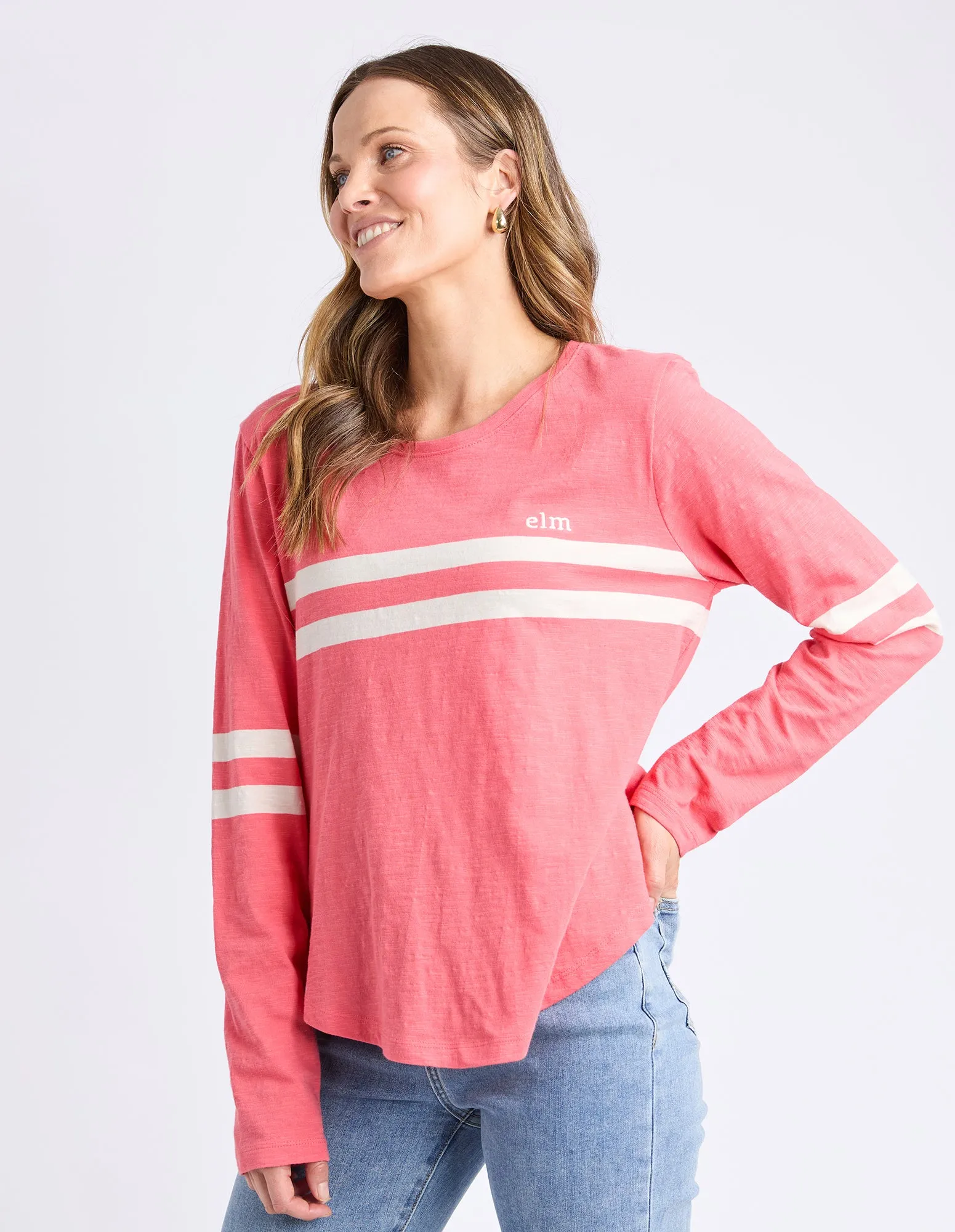 Adora Long Sleeve Tee Cosy Coral sold by Elm Lifestyle product image thumbnail 4