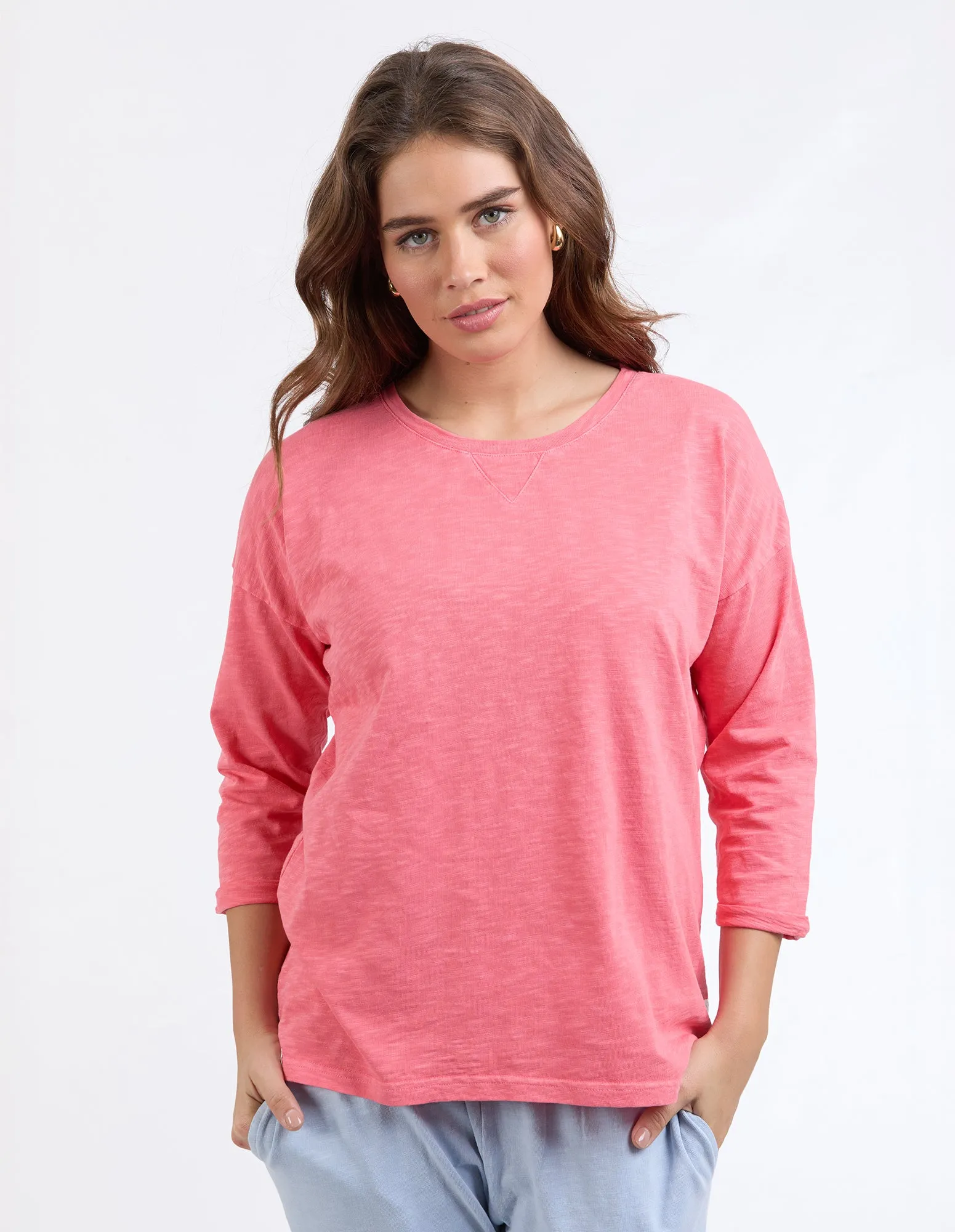 Annie 3/4 Sleeve Tee Cosy Coral sold by Elm Lifestyle product image thumbnail 2