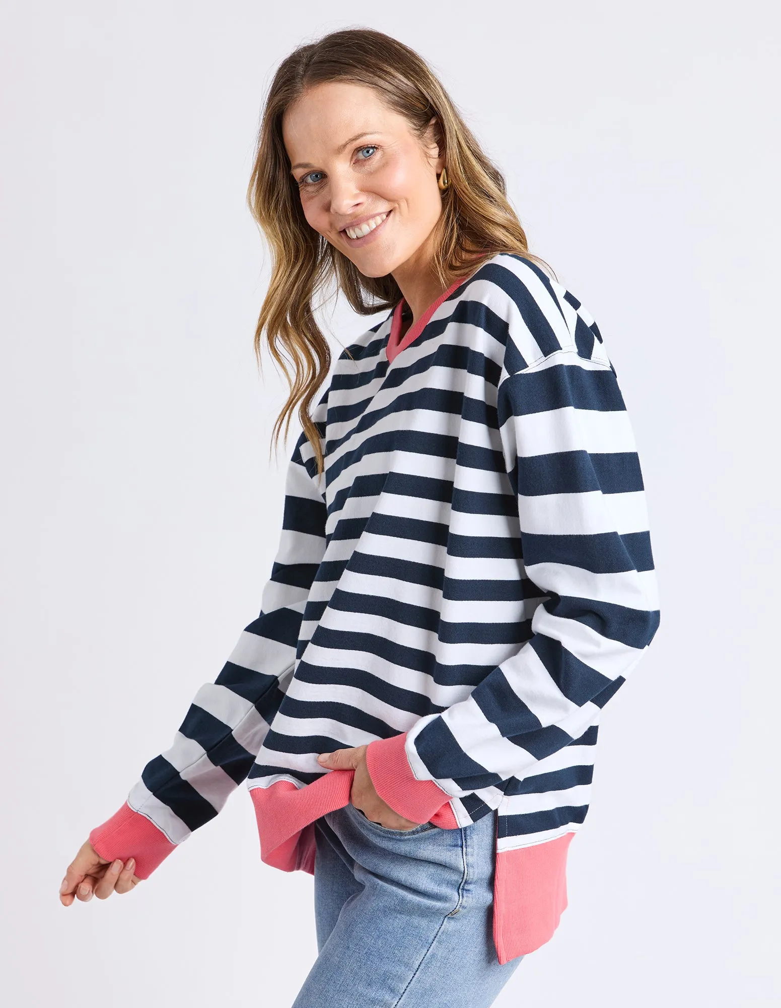 Vivid Crew Navy & White Stripe sold by Elm Lifestyle product image thumbnail 4