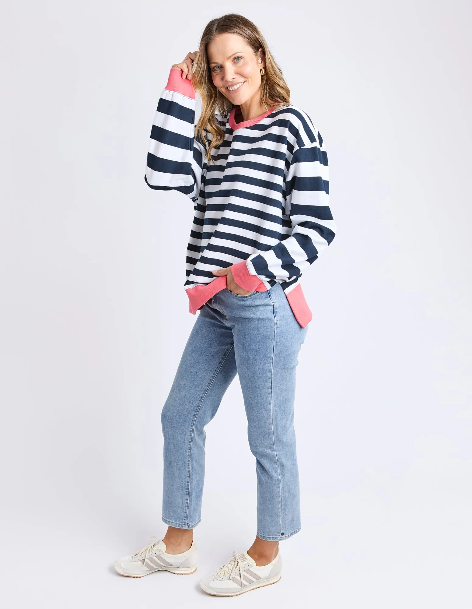 Vivid Crew Navy & White Stripe sold by Elm Lifestyle product image thumbnail 2