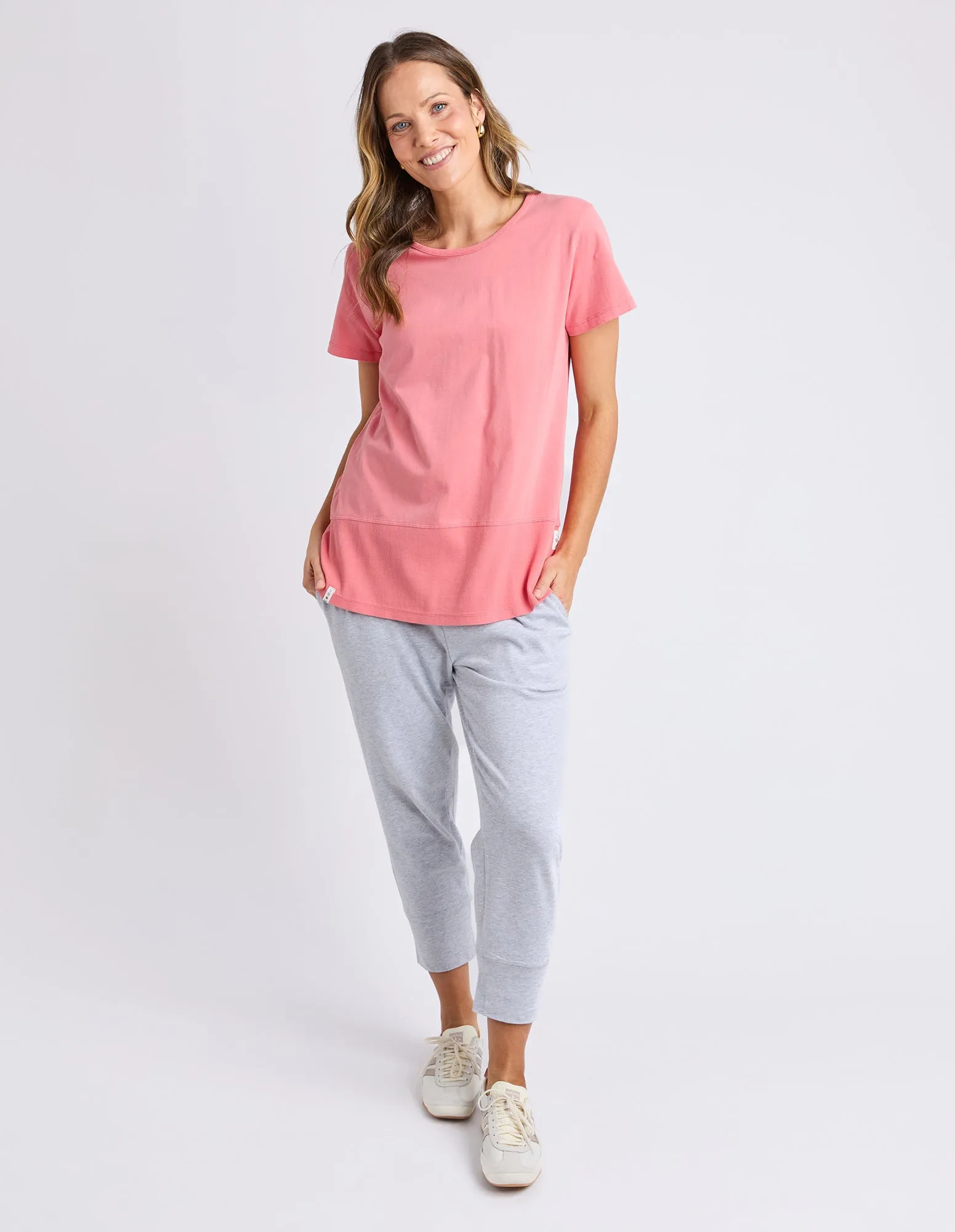 Rib Short Sleeve Tee Cosy Coral sold by Elm Lifestyle product image thumbnail 2