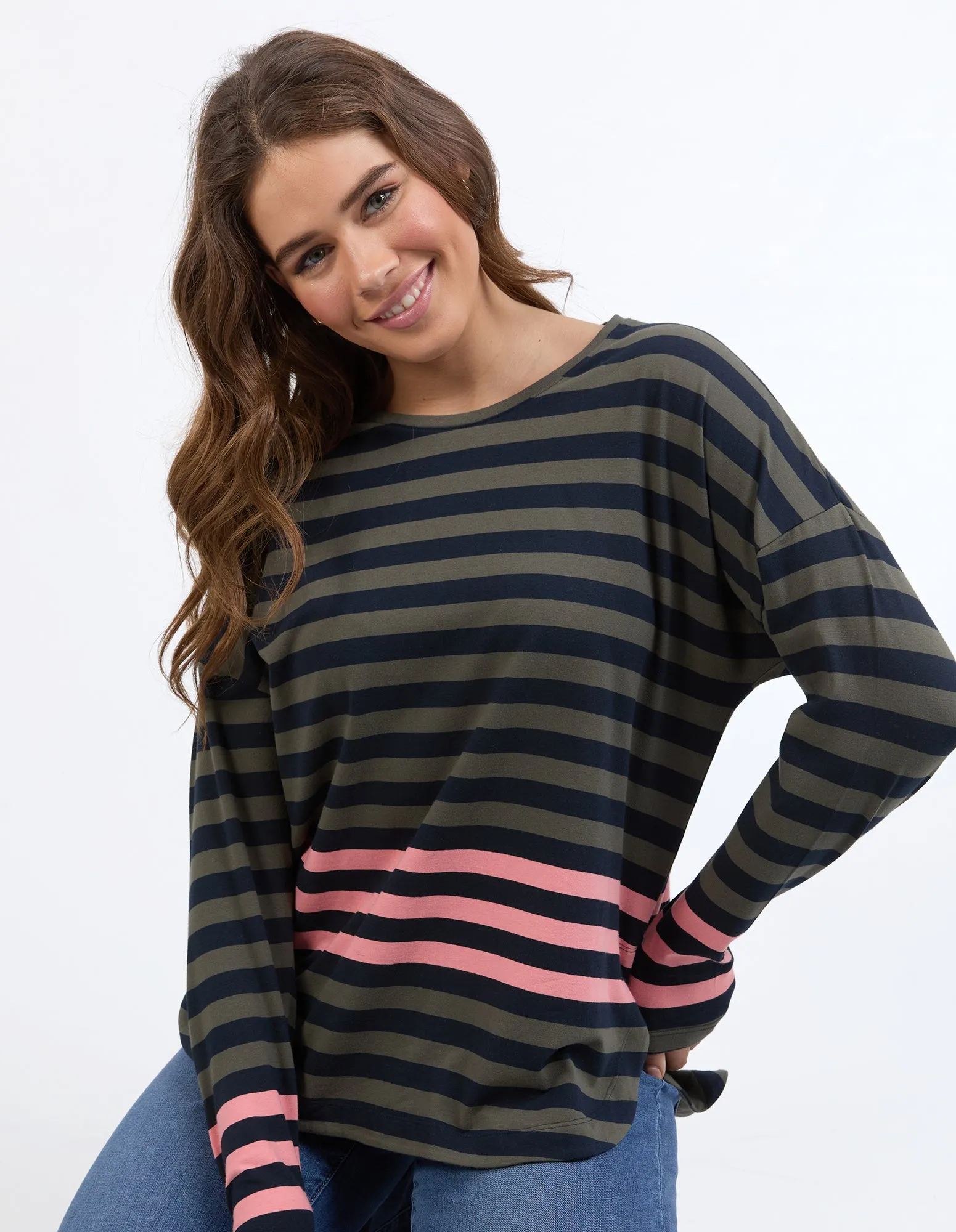 Turn Back Long Sleeve Tee Cosy Coral sold by Elm Lifestyle product image thumbnail 2