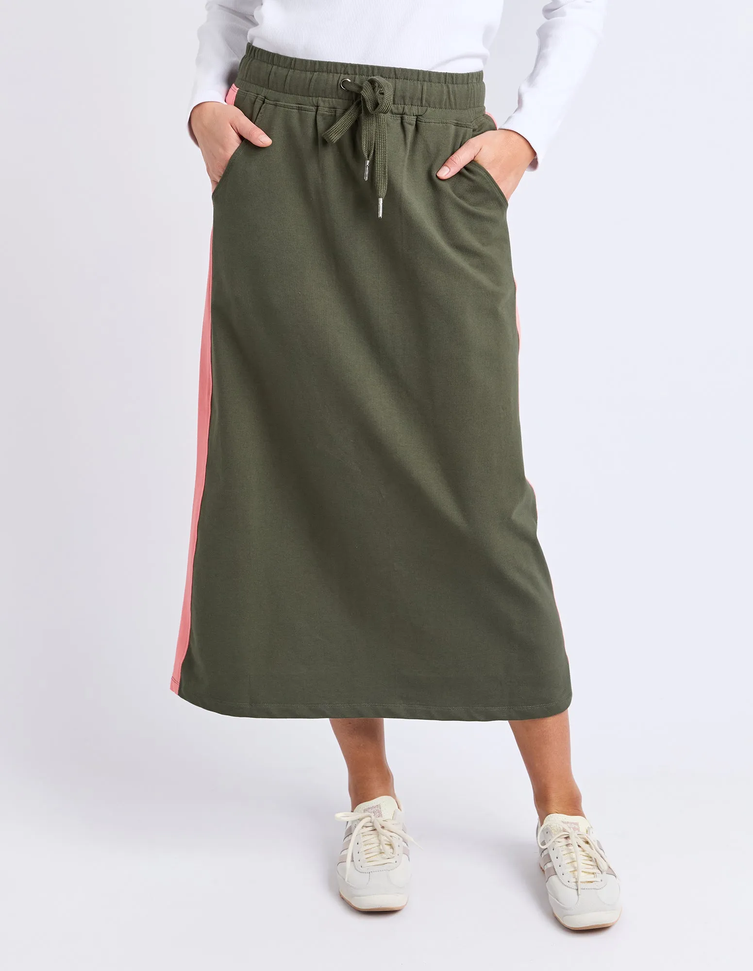 Sloane Fleece Skirt Basil sold by Elm Lifestyle
