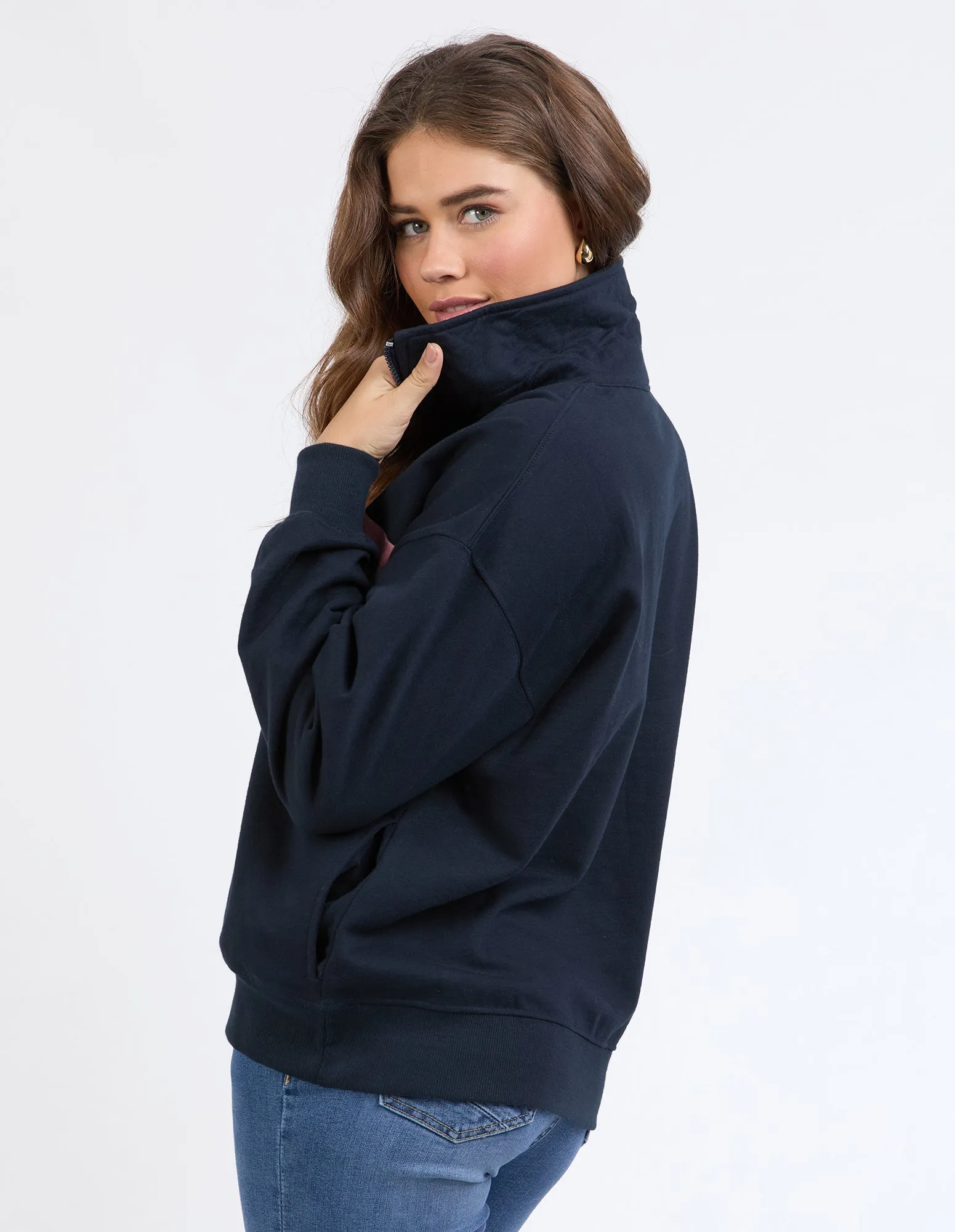 Real Love 1/4 Zip Navy sold by Elm Lifestyle product image thumbnail 4