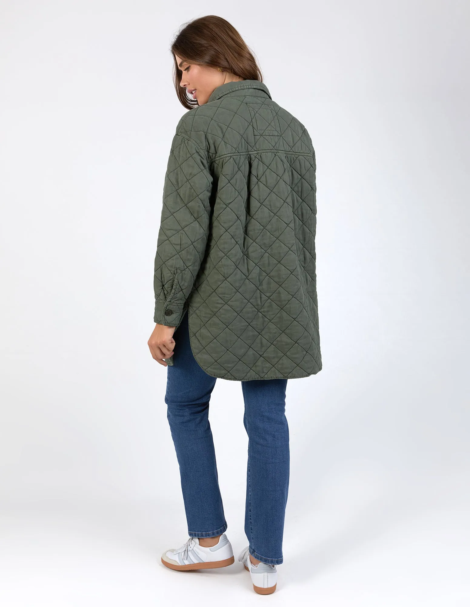 Katie Quilted Shacket Basil sold by Elm Lifestyle product image thumbnail 4