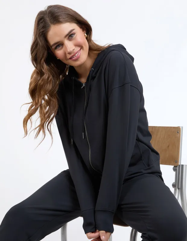 Alexis Zip Hoodie Black sold by Elm Lifestyle