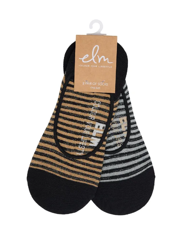 Metallic Stripe Ballerina Sock Multicoloured sold by Elm Lifestyle