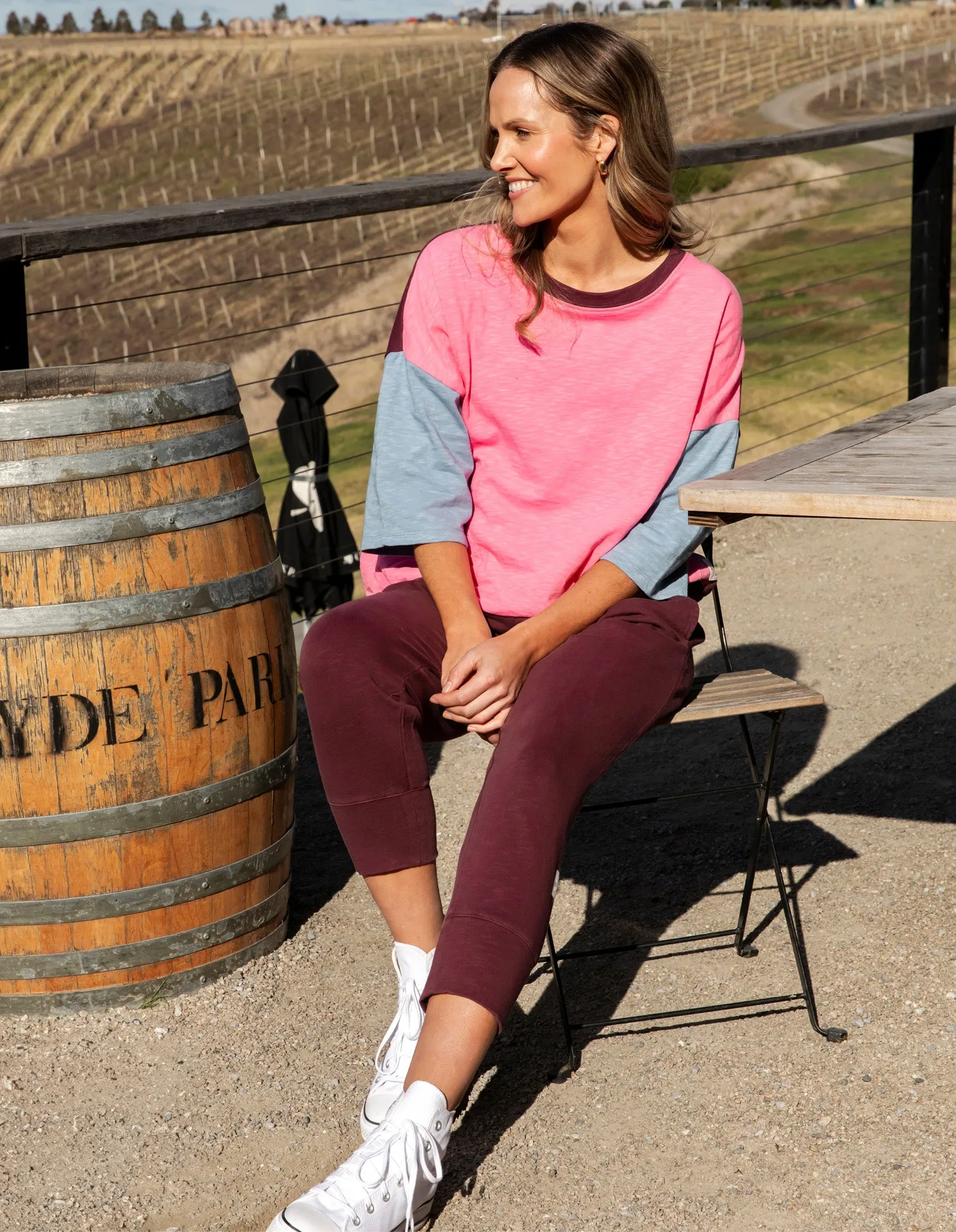 Brunch Pant Merlot sold by Elm Lifestyle