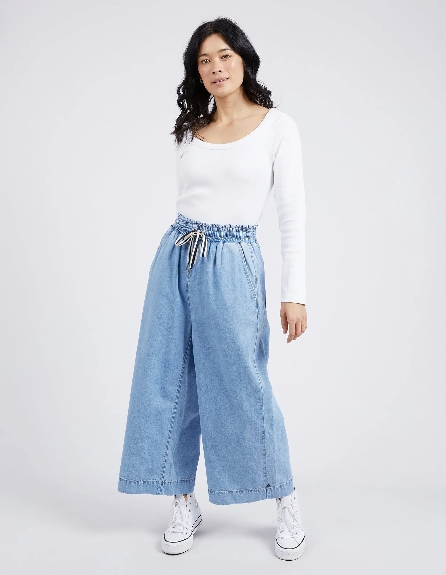 Greta Wide Leg Pant Mid Blue Denim sold by Elm Lifestyle product image thumbnail 2