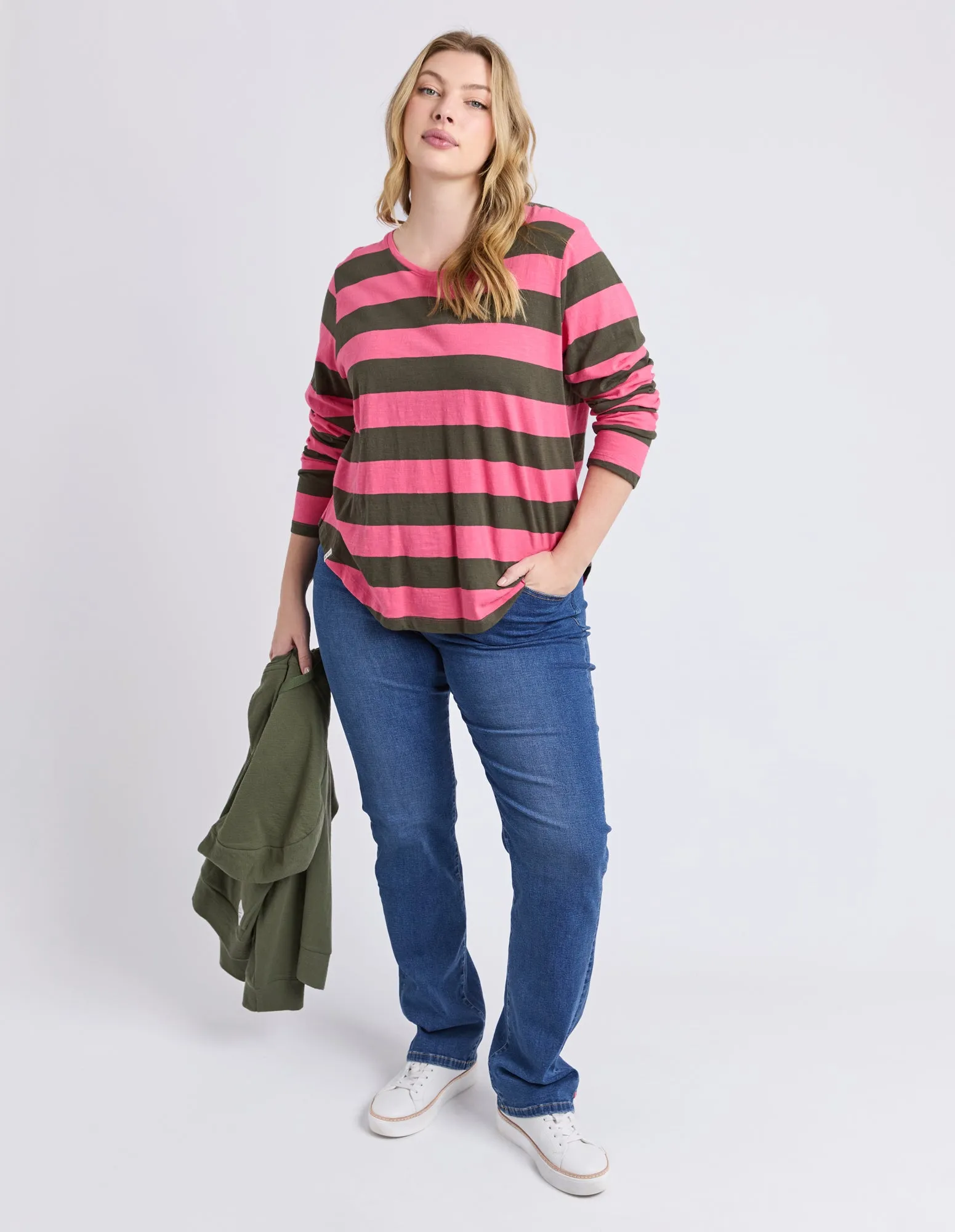 Spritz Stripe Long Sleeve Azalia Pink sold by Elm Lifestyle product image thumbnail 3