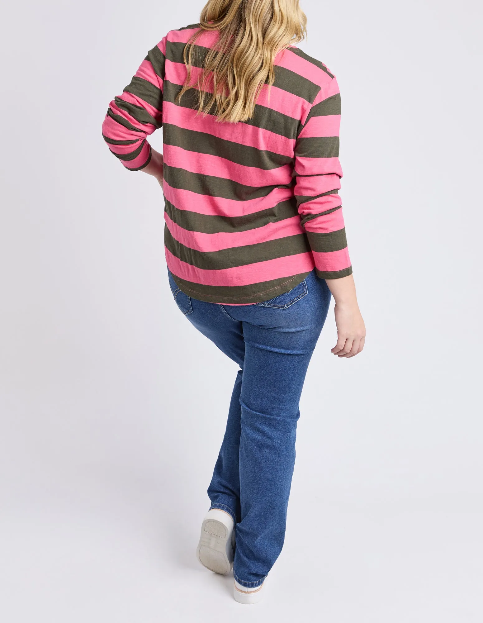 Spritz Stripe Long Sleeve Azalia Pink sold by Elm Lifestyle product image thumbnail 4