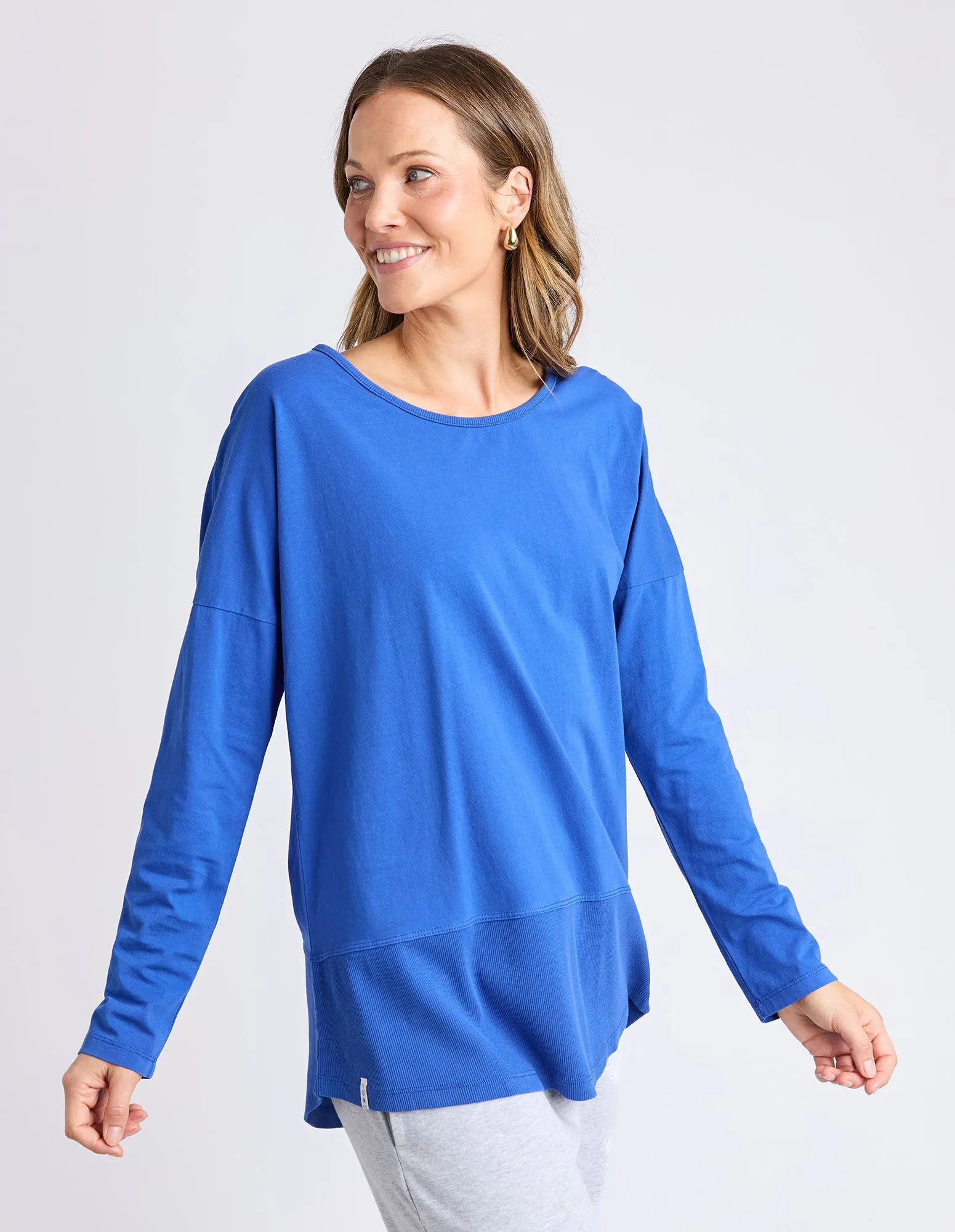 Rib Long Sleeve French Blue sold by Elm Lifestyle product image thumbnail 4