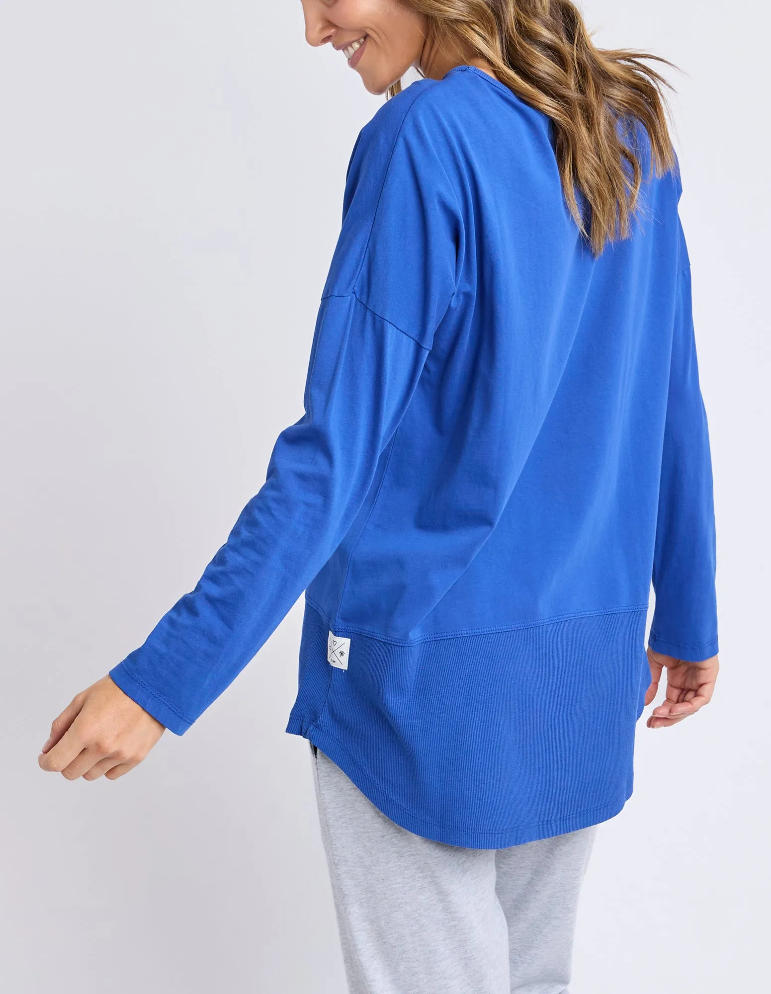 Rib Long Sleeve French Blue sold by Elm Lifestyle product image thumbnail 3