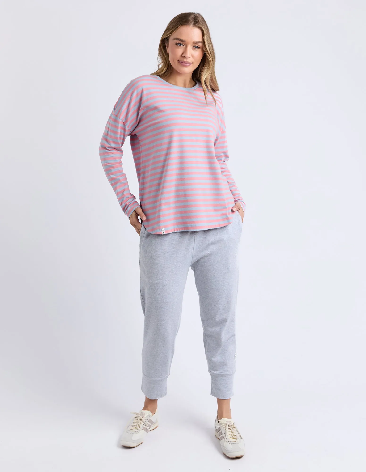 Lauren Long Sleeve Skye Blue & Charm Pink Stripe sold by Elm Lifestyle product image thumbnail 2