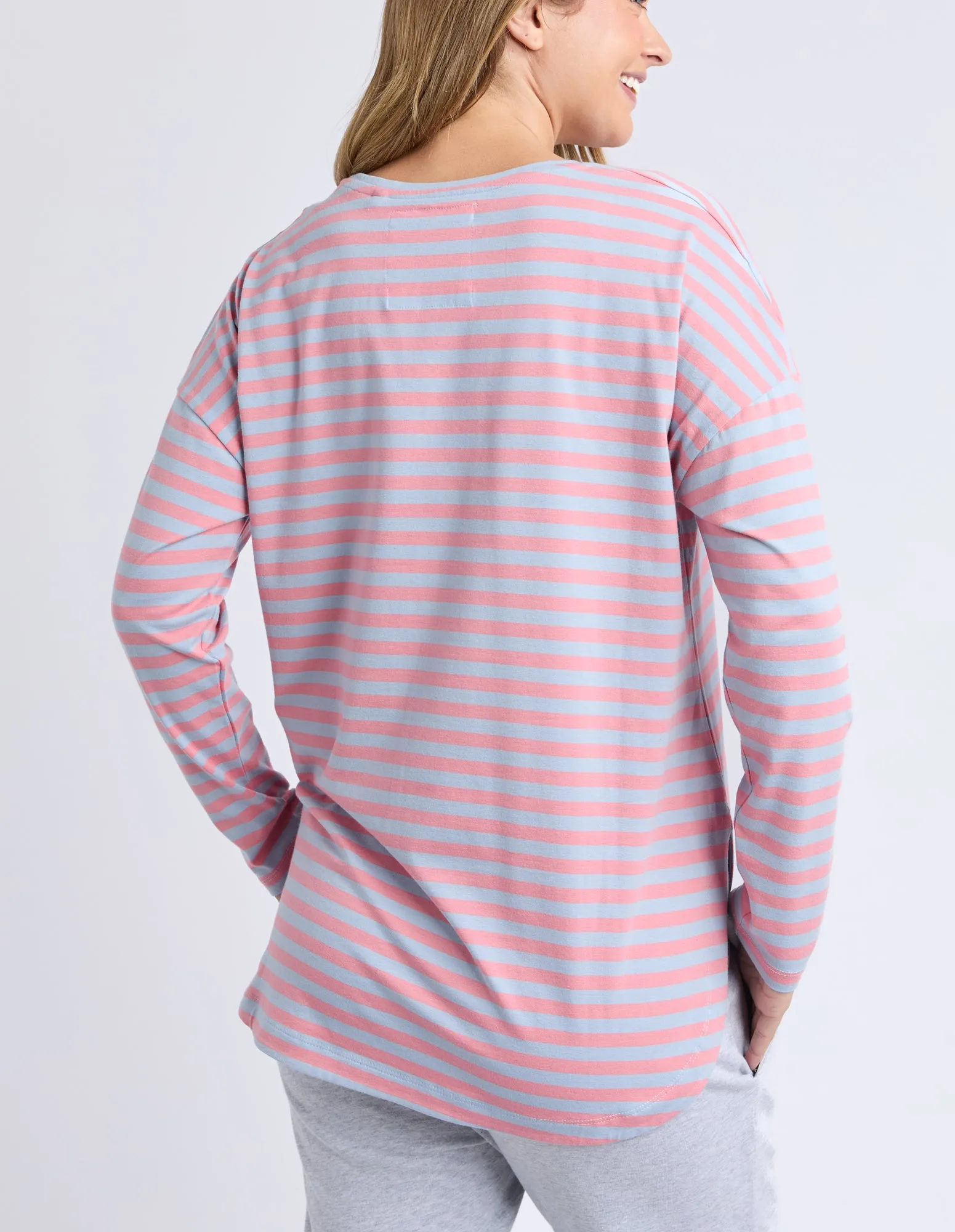 Lauren Long Sleeve Skye Blue & Charm Pink Stripe sold by Elm Lifestyle product image thumbnail 3