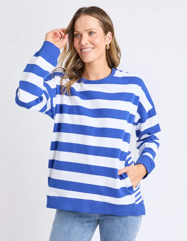 Mill Crew French Blue & White Stripe made by Elm Lifestyle