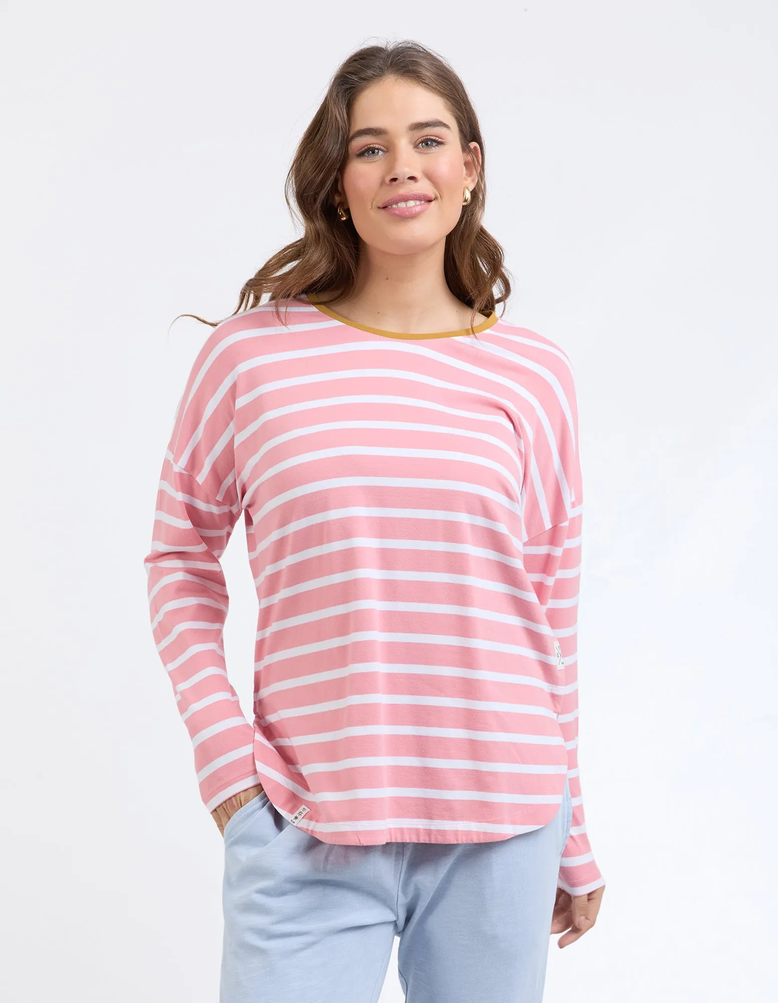 Tully Stripe Long Sleeve Charm Pink sold by Elm Lifestyle