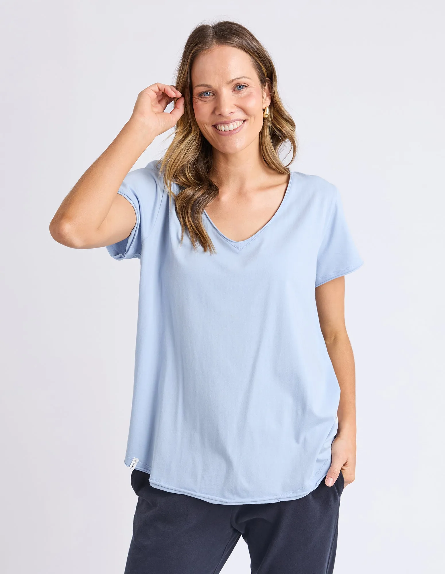 Pima Vee Tee Sky Blue sold by Elm Lifestyle