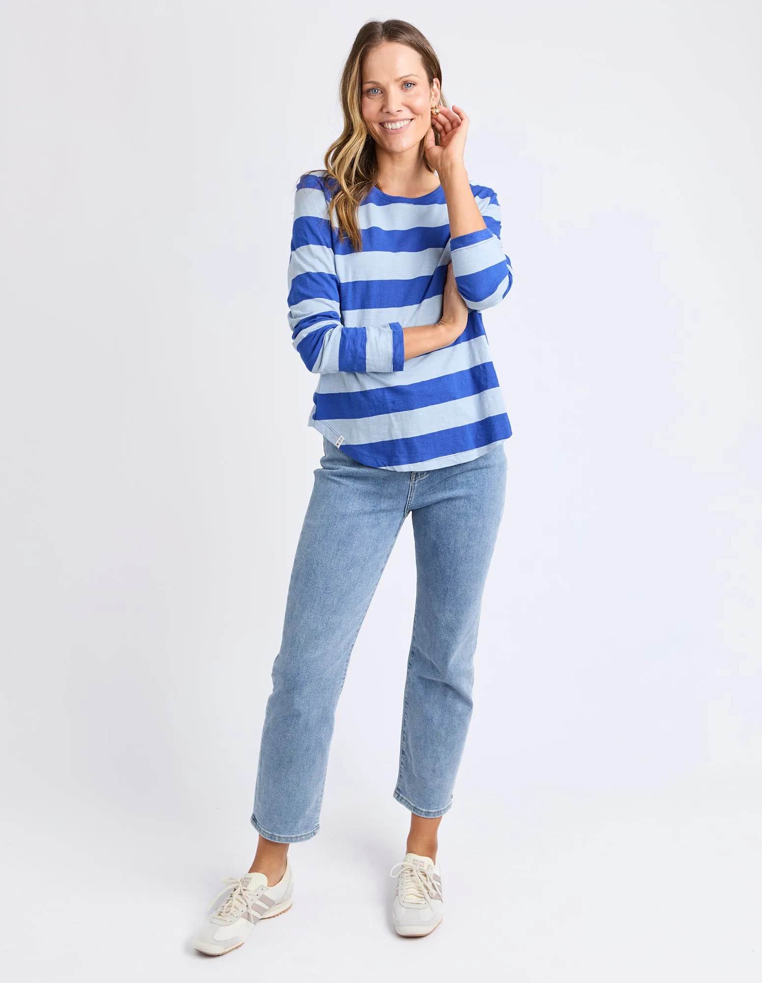 Spritz Stripe Long Sleeve Sky Blue & French Blue sold by Elm Lifestyle product image thumbnail 2