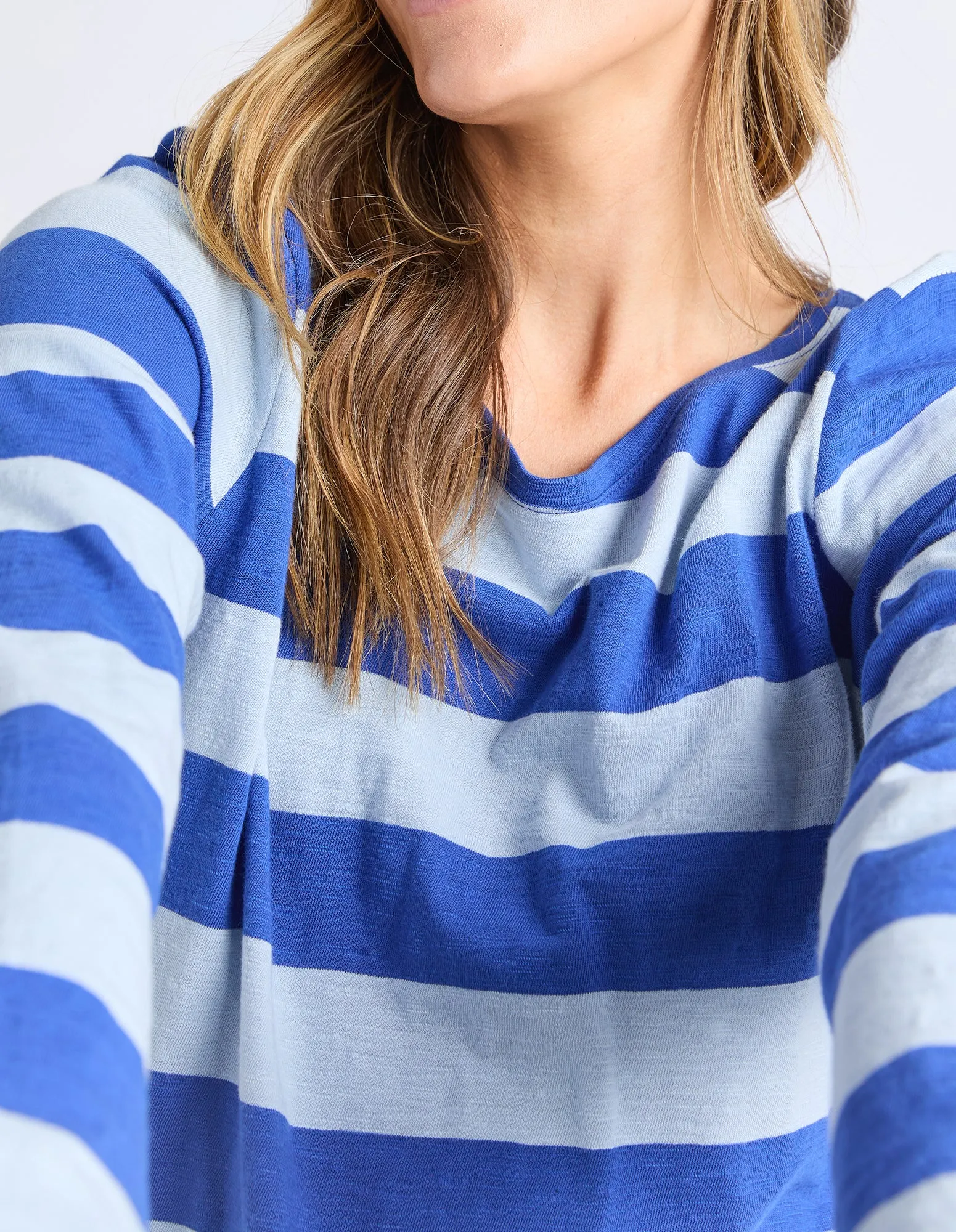 Spritz Stripe Long Sleeve Sky Blue & French Blue sold by Elm Lifestyle product image thumbnail 5
