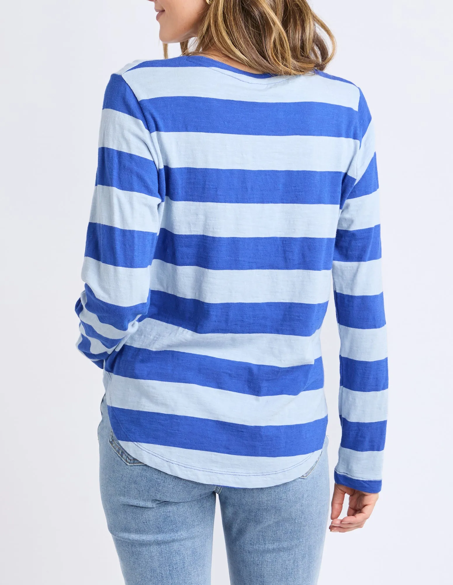Spritz Stripe Long Sleeve Sky Blue & French Blue sold by Elm Lifestyle product image thumbnail 3