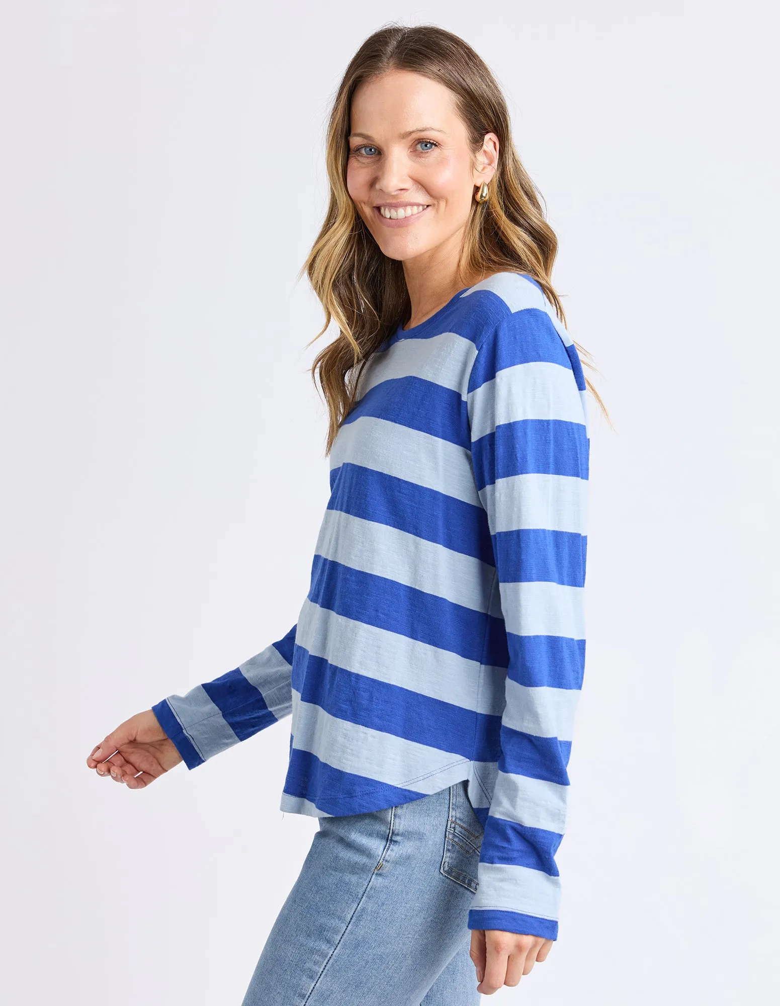 Spritz Stripe Long Sleeve Sky Blue & French Blue sold by Elm Lifestyle product image thumbnail 4