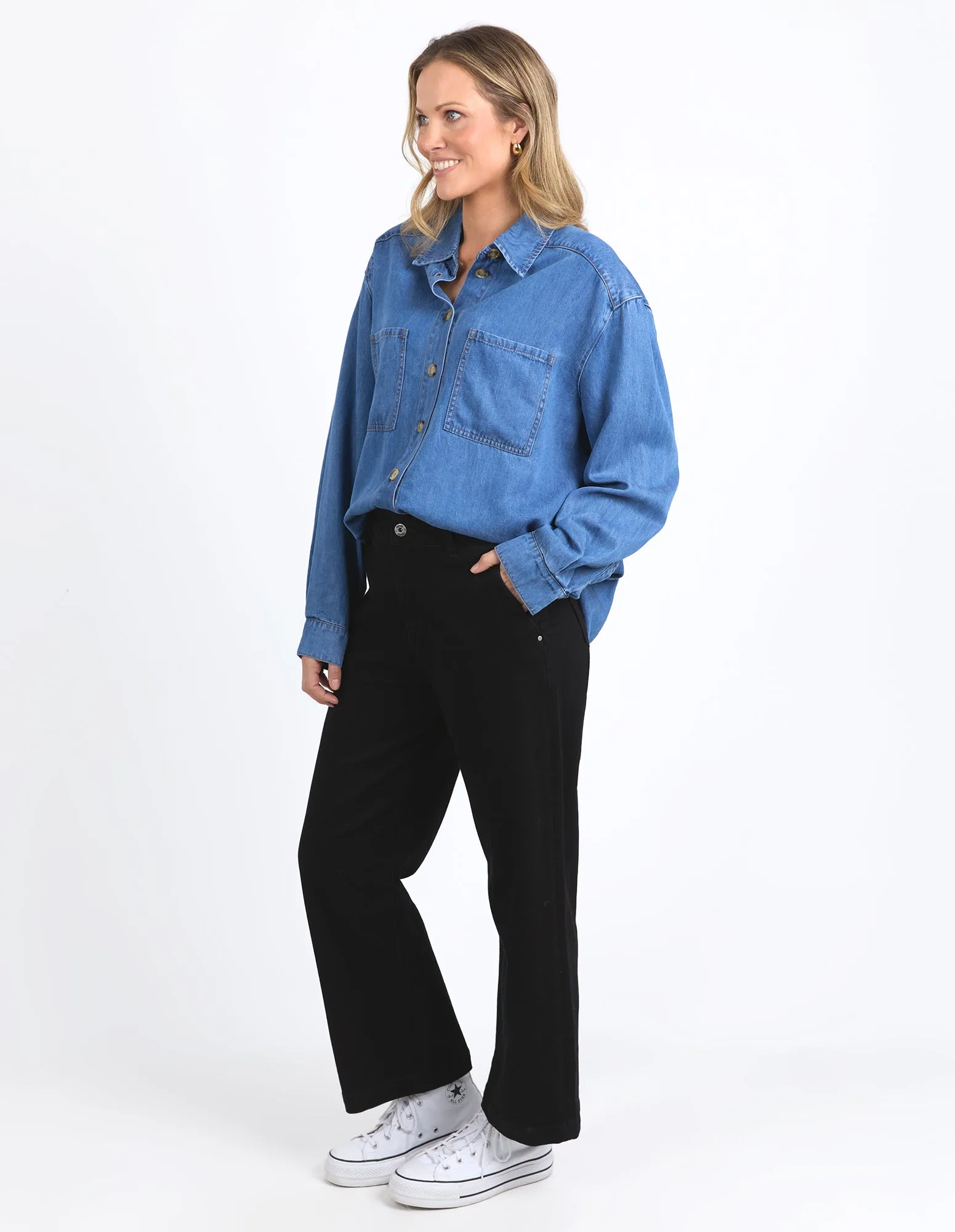 Blake Denim Shirt Mid Blue Wash sold by Elm Lifestyle product image thumbnail 4