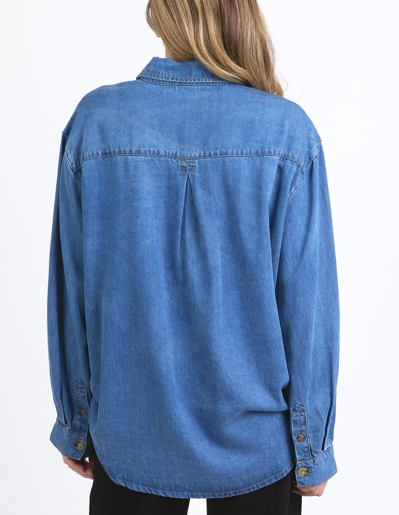 Blake Denim Shirt Mid Blue Wash sold by Elm Lifestyle product image thumbnail 3
