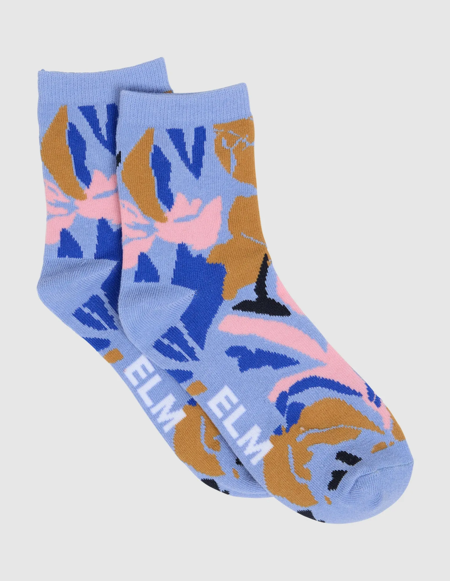 Two Pack Ankle Socks Bleeker Floral Print & Navy sold by Elm Lifestyle product image thumbnail 3