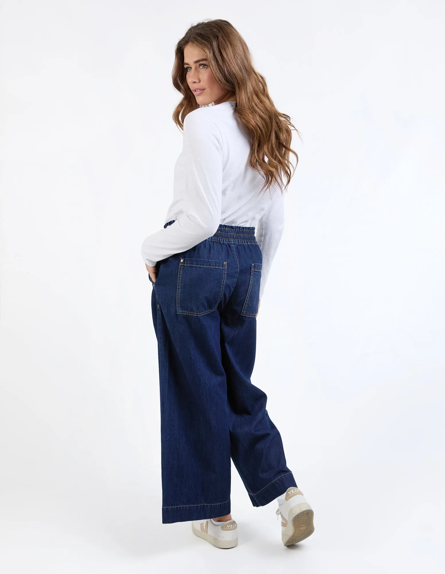 Greta Wide Leg Pant Extra Dark Wash sold by Elm Lifestyle product image thumbnail 4