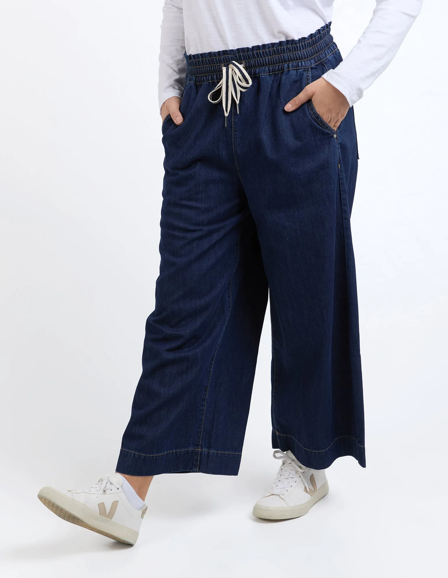 Greta Wide Leg Pant Extra Dark Wash sold by Elm Lifestyle product image thumbnail 5