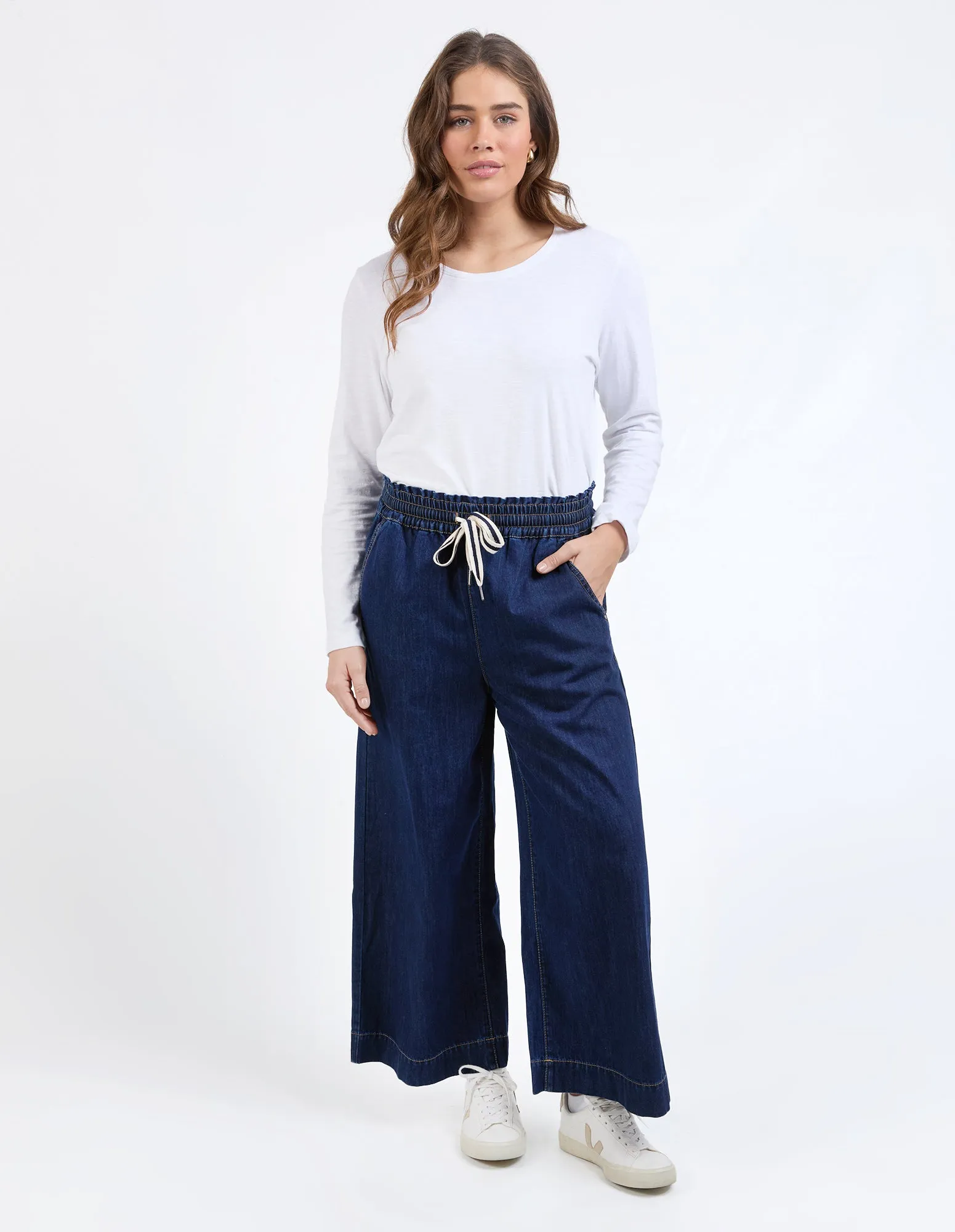 Greta Wide Leg Pant Extra Dark Wash sold by Elm Lifestyle product image thumbnail 3