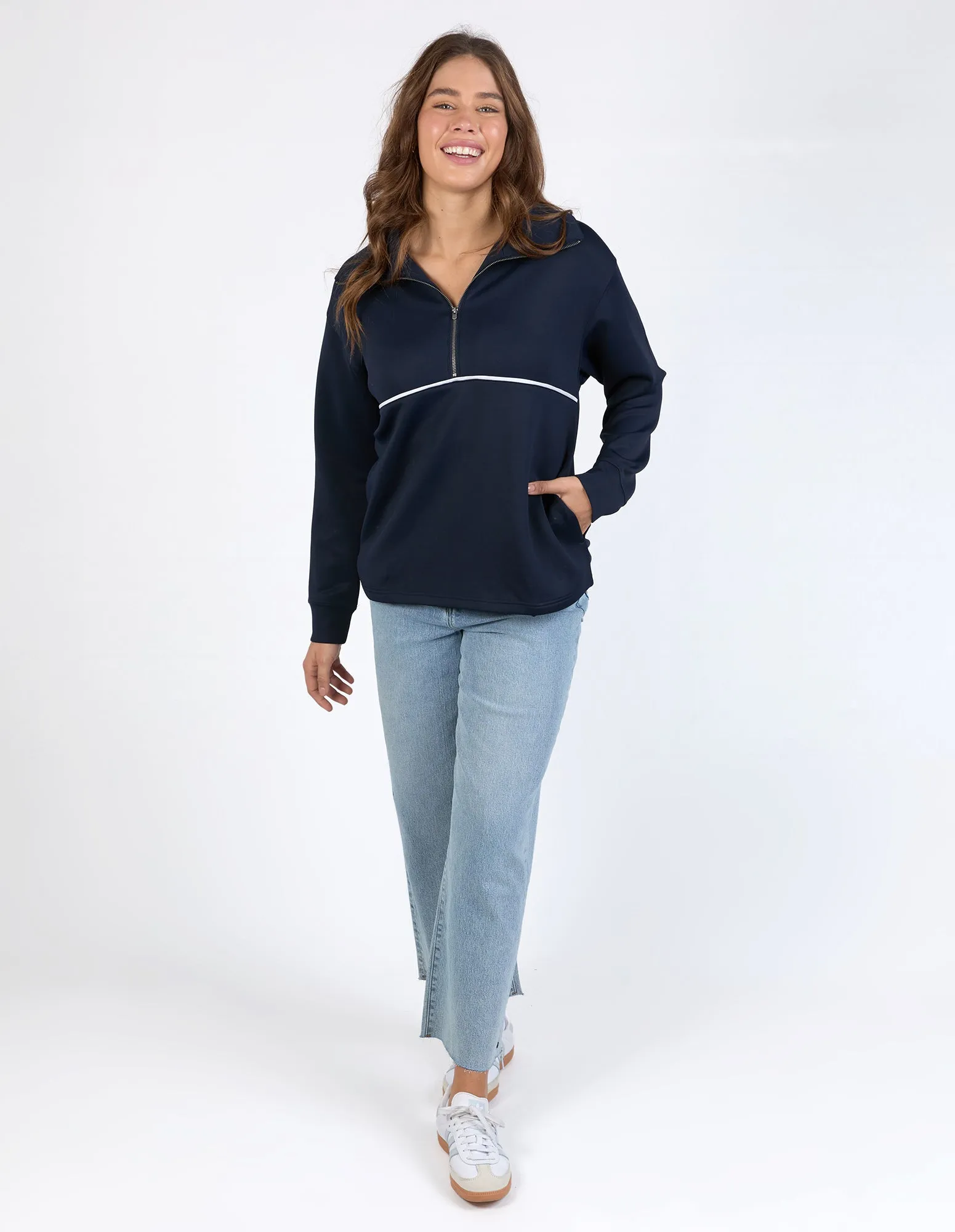 Bonnie Half Zip Sweat Dark Sapphire sold by Elm Lifestyle product image thumbnail 2