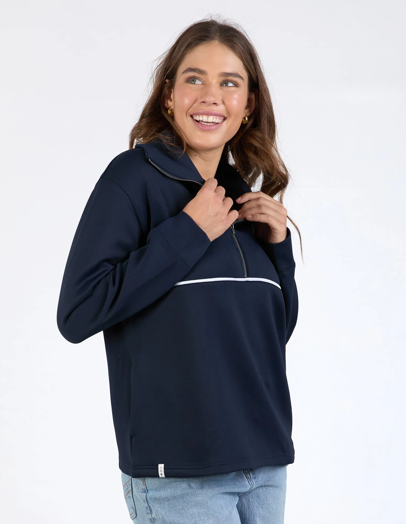 Bonnie Half Zip Sweat Dark Sapphire sold by Elm Lifestyle product image thumbnail 4