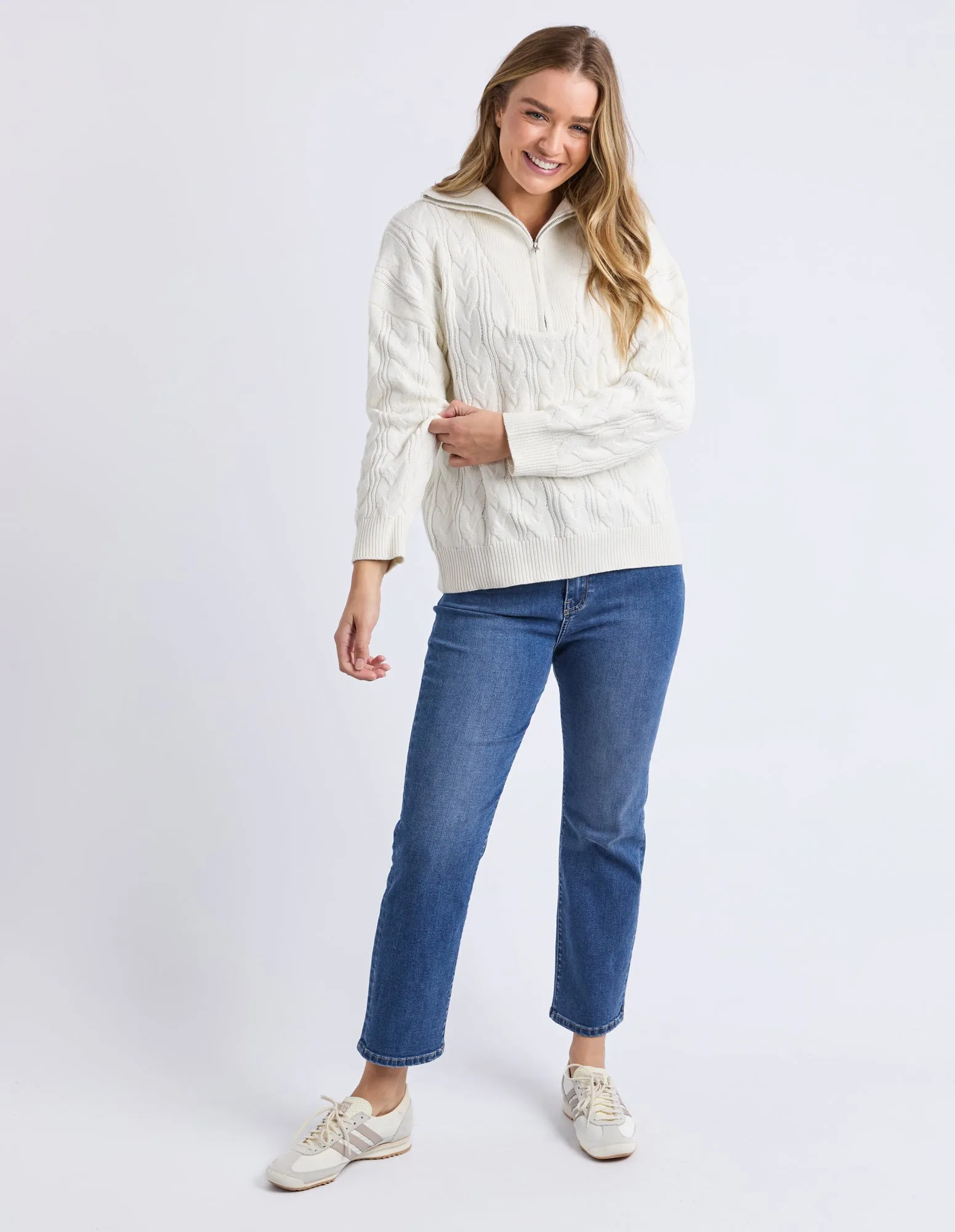 Zalie Zip Knit Marshmallow sold by Elm Lifestyle product image thumbnail 2