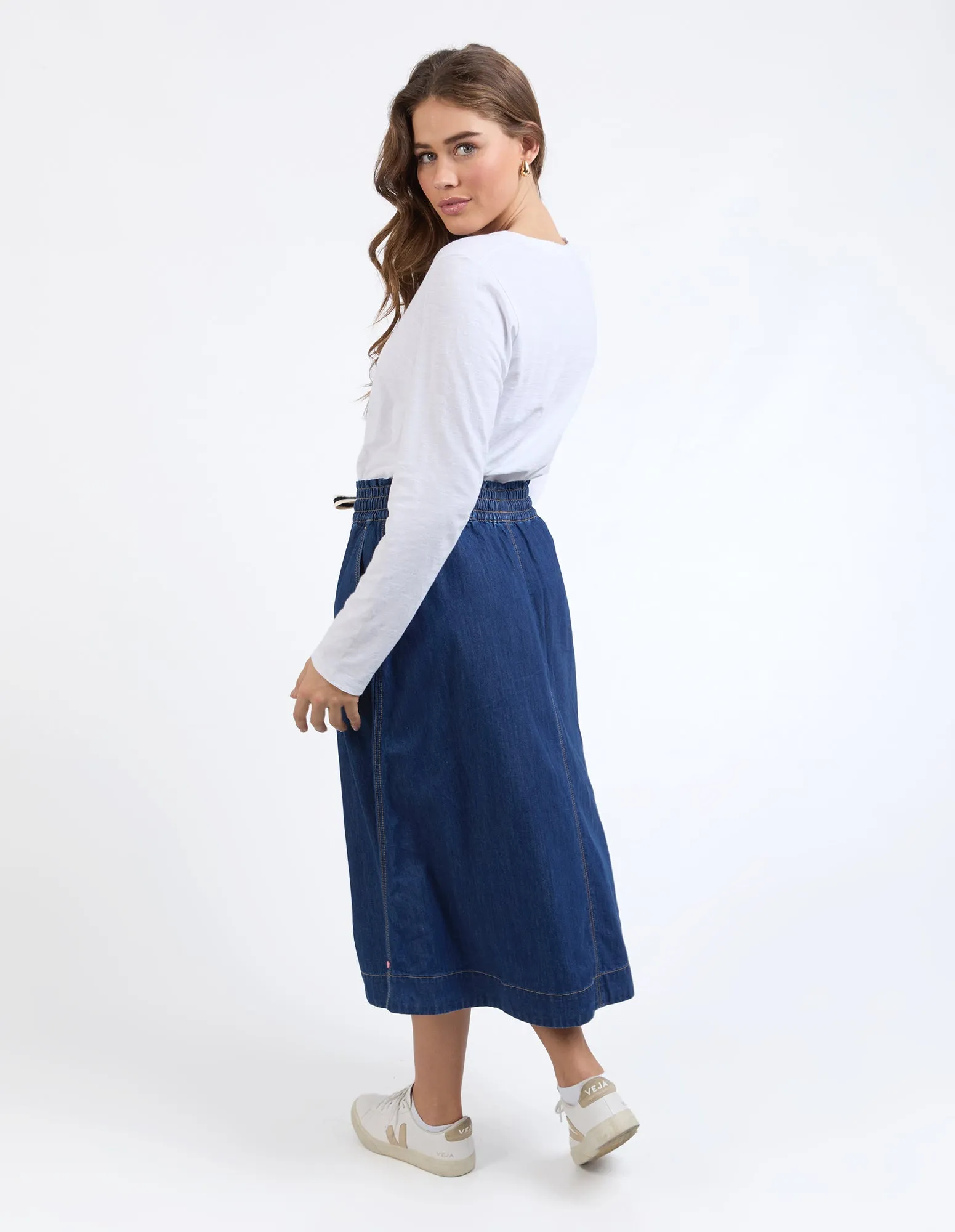 Greta Denim Skirt Dark Blue Wash sold by Elm Lifestyle product image thumbnail 3