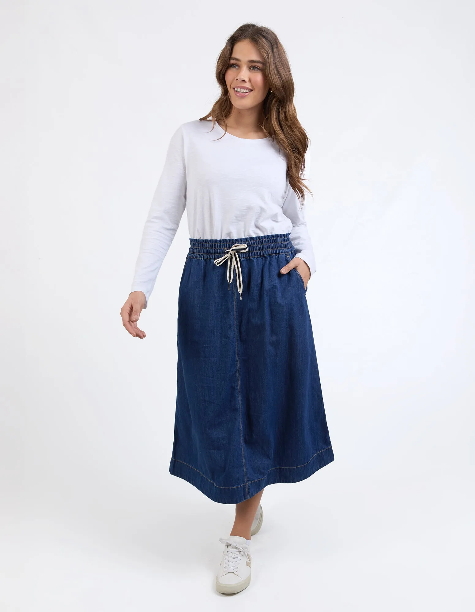 Greta Denim Skirt Dark Blue Wash sold by Elm Lifestyle product image thumbnail 2