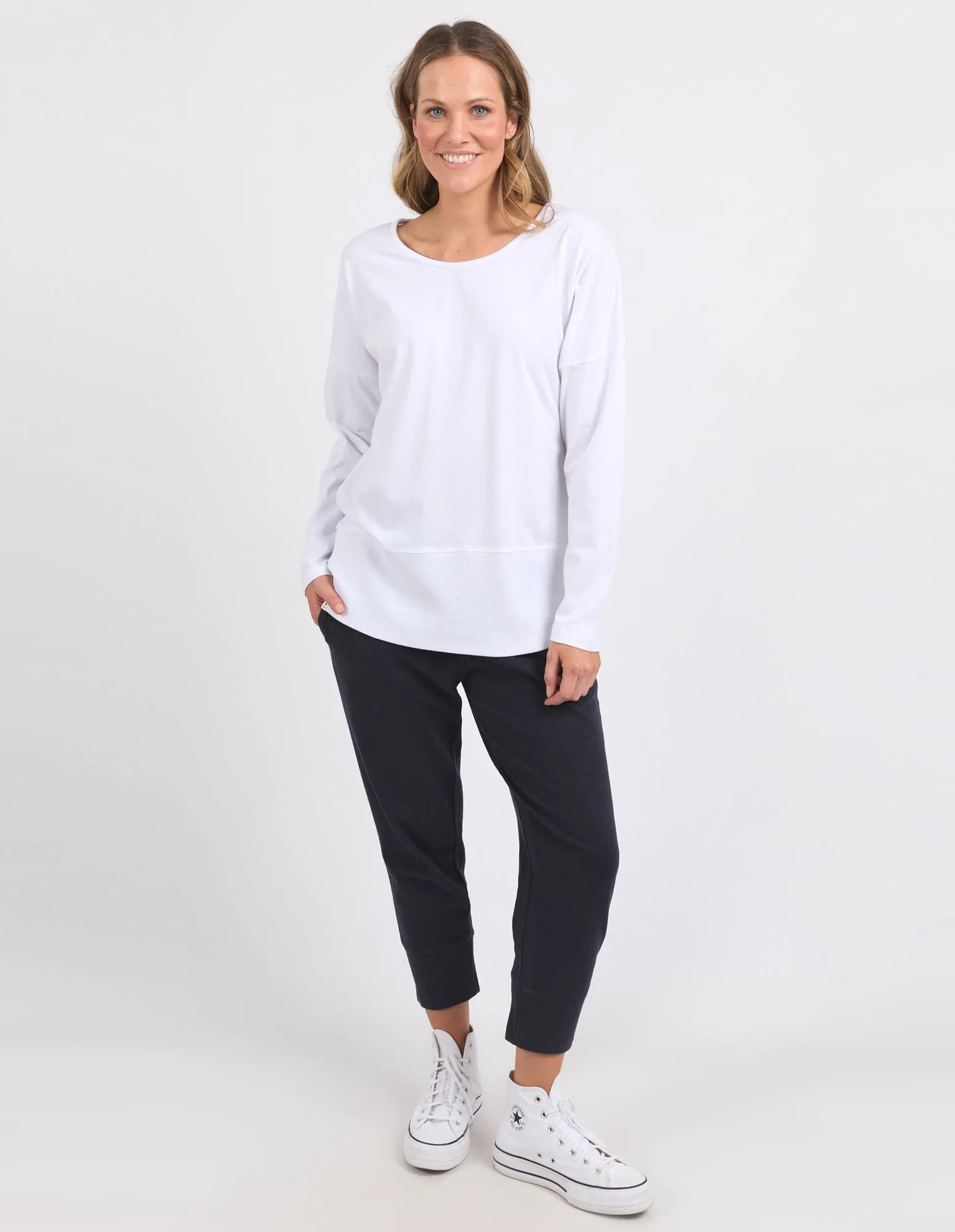 Rib Long Sleeve White sold by Elm Lifestyle product image thumbnail 2