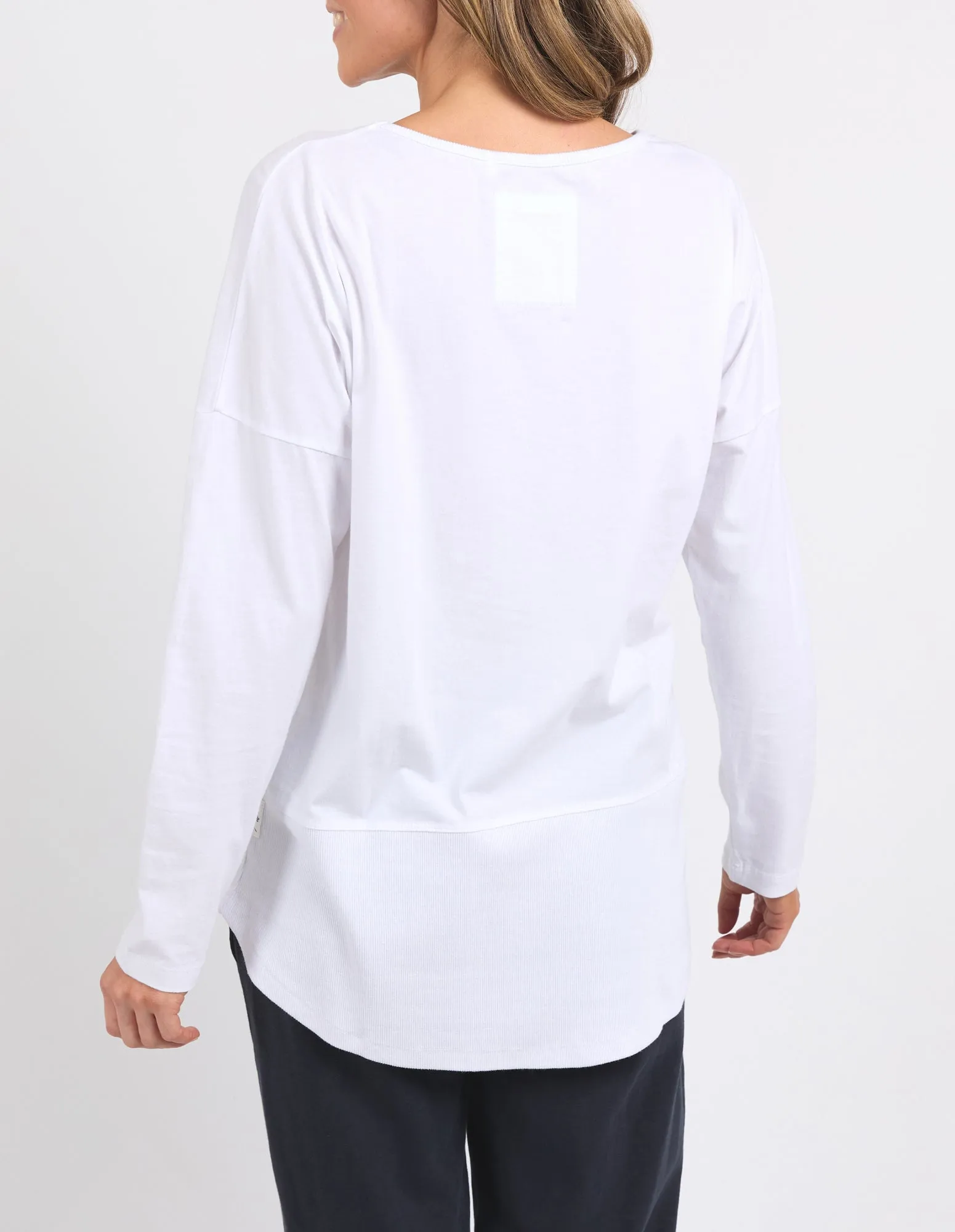 Rib Long Sleeve White sold by Elm Lifestyle product image thumbnail 3