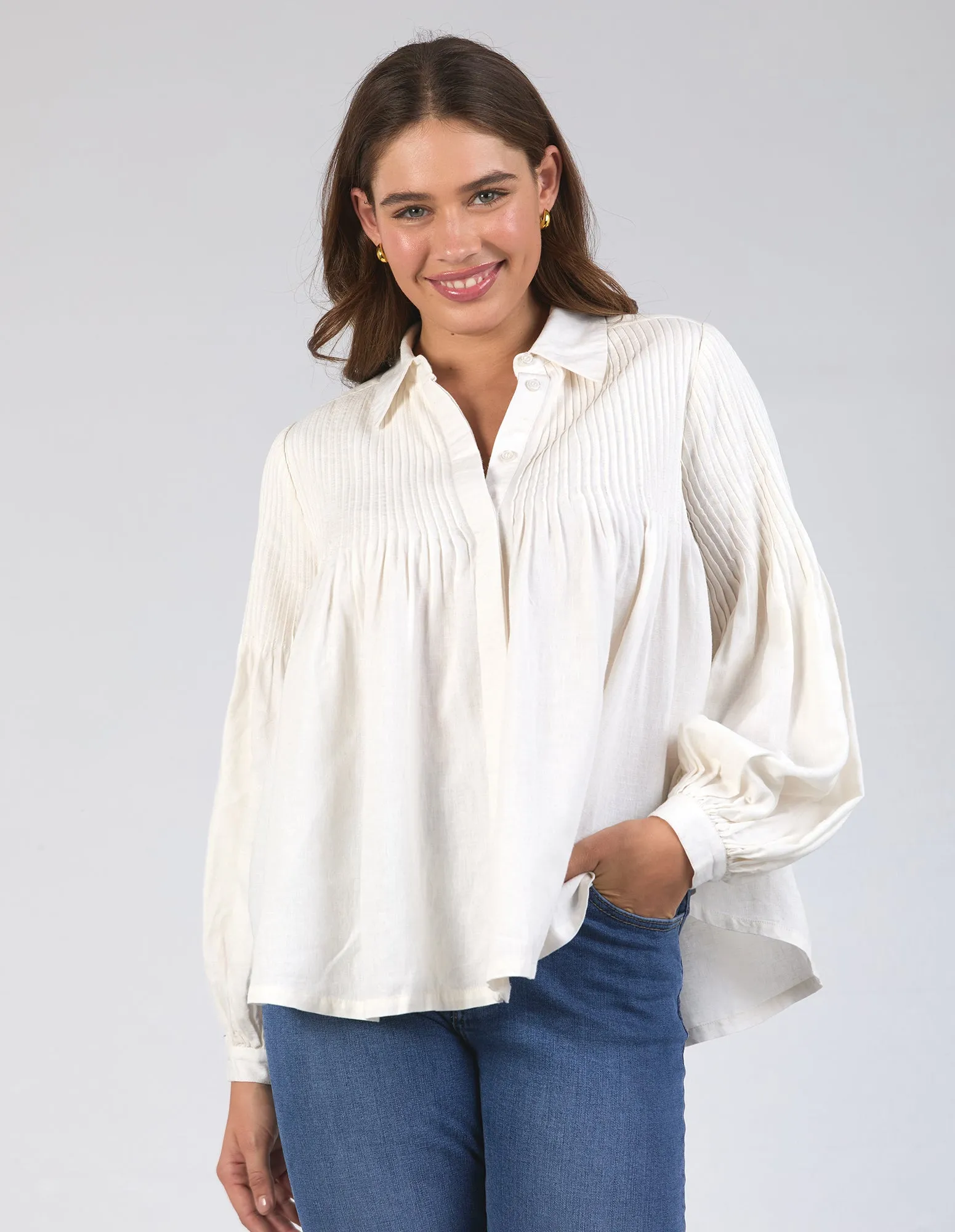 Sky Shirt Marshmallow sold by Elm Lifestyle