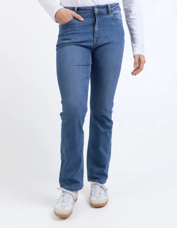 Ada Full Length Jean Mid Blue Wash sold by Elm Lifestyle