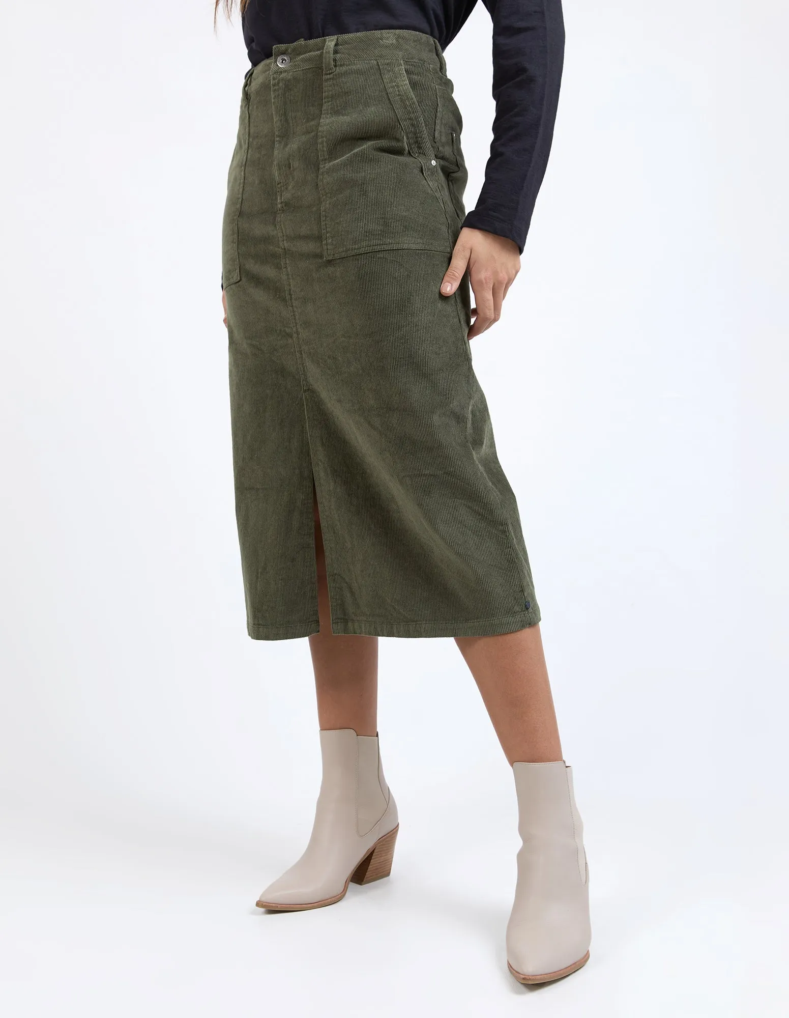 Collete Cord Skirt Clover sold by Elm Lifestyle product image thumbnail 4