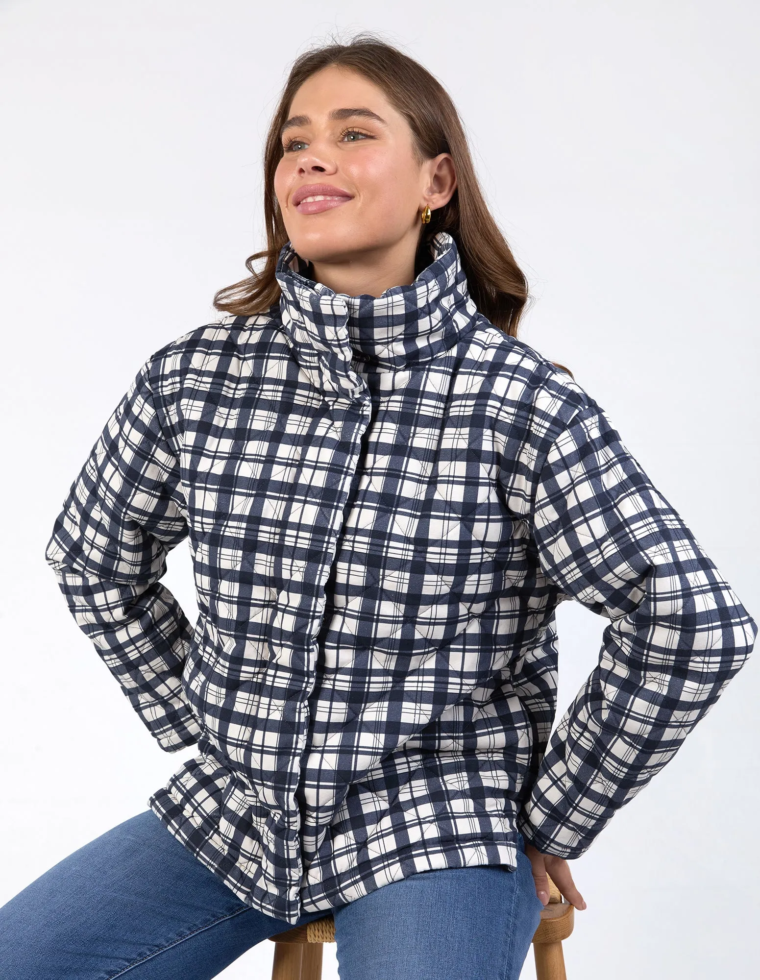 Clea Check Jacket Check sold by Elm Lifestyle product image thumbnail 2