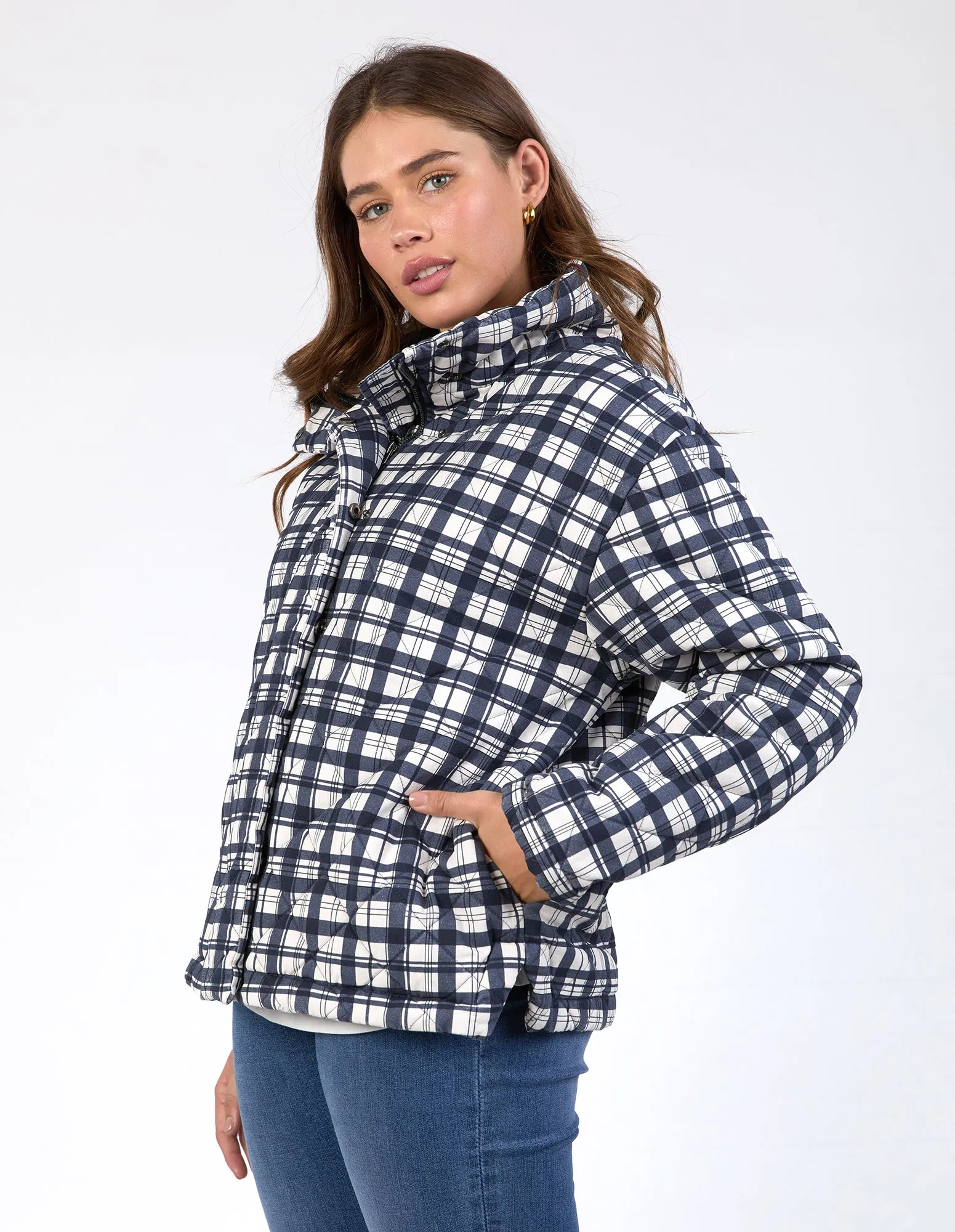 Clea Check Jacket Check sold by Elm Lifestyle product image thumbnail 5