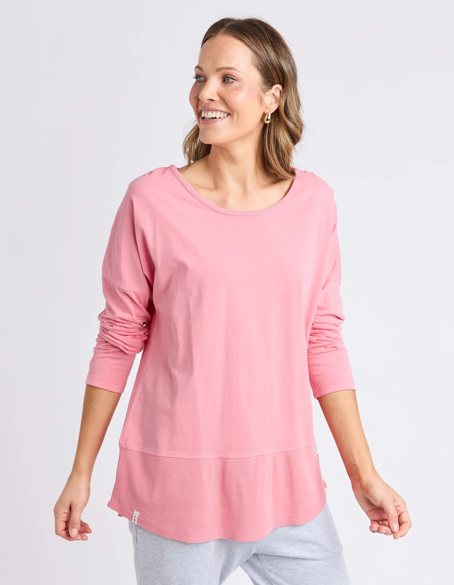 Rib Long Sleeve Charm Pink sold by Elm Lifestyle product image thumbnail 4