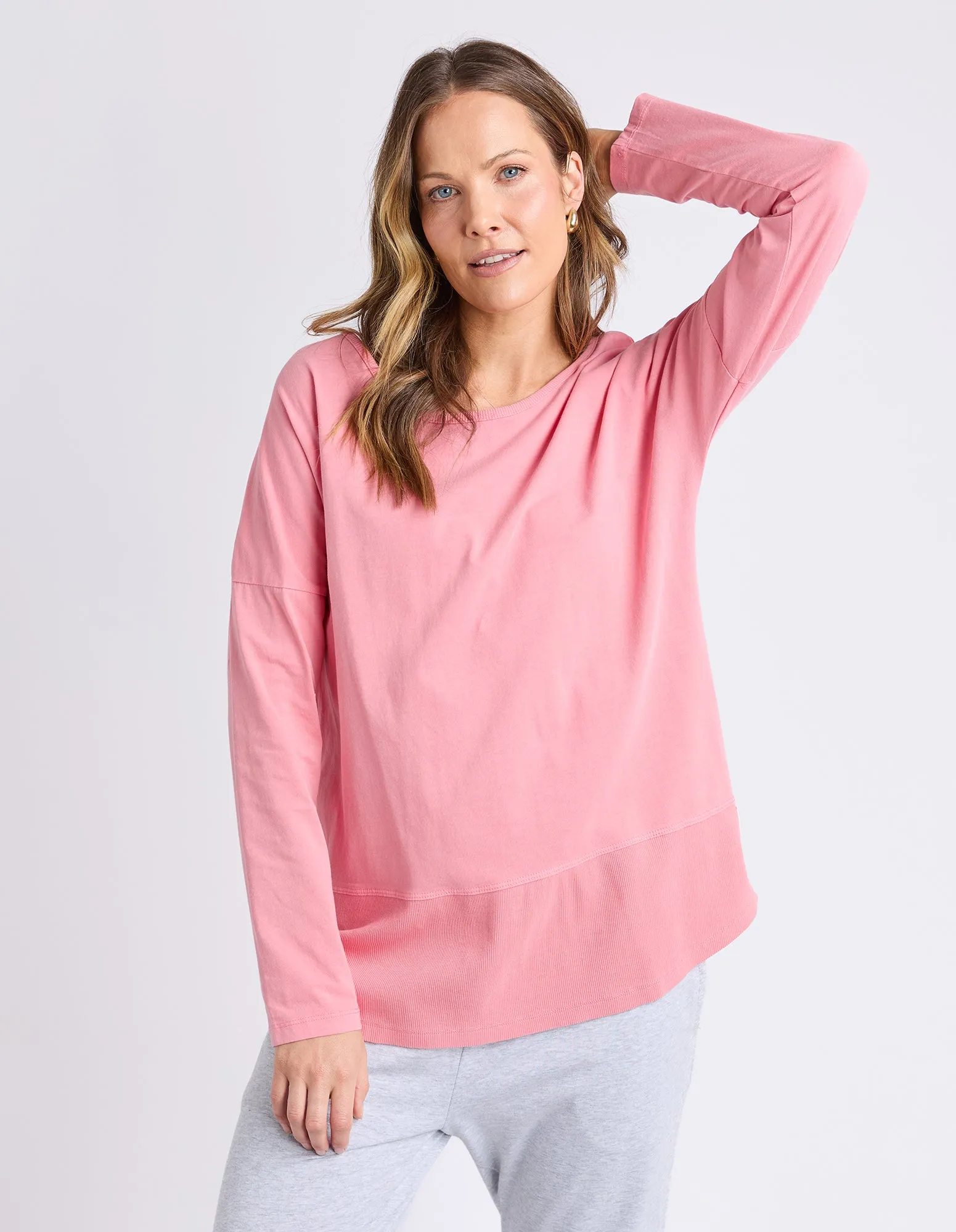 Rib Long Sleeve Charm Pink sold by Elm Lifestyle