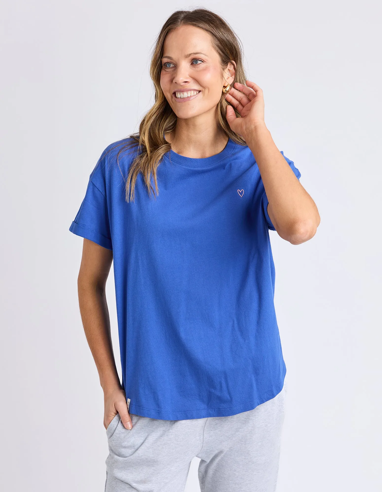 Halli Short Sleeve Tee French Blue sold by Elm Lifestyle